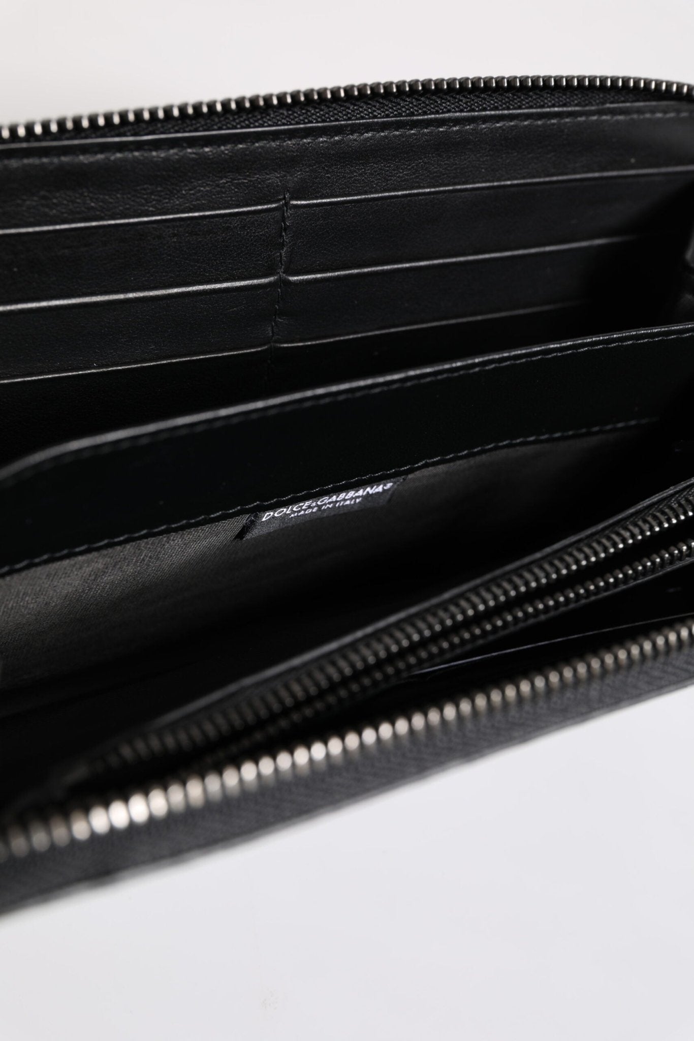 Dolce & Gabbana Black Blue Exotic Leather Embossed Continental Wallet - Sandy Store ByNet