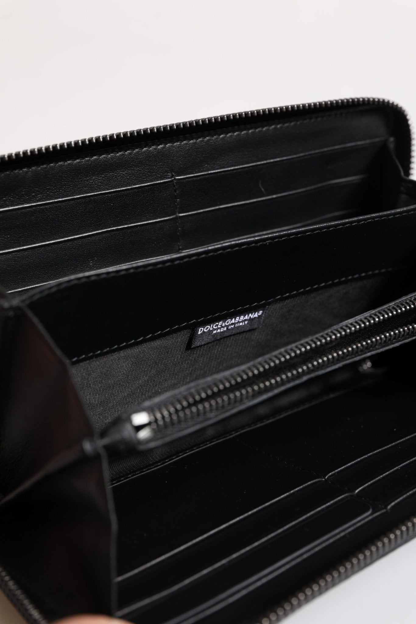 Dolce & Gabbana Black Blue Exotic Leather Embossed Continental Wallet - Sandy Store ByNet