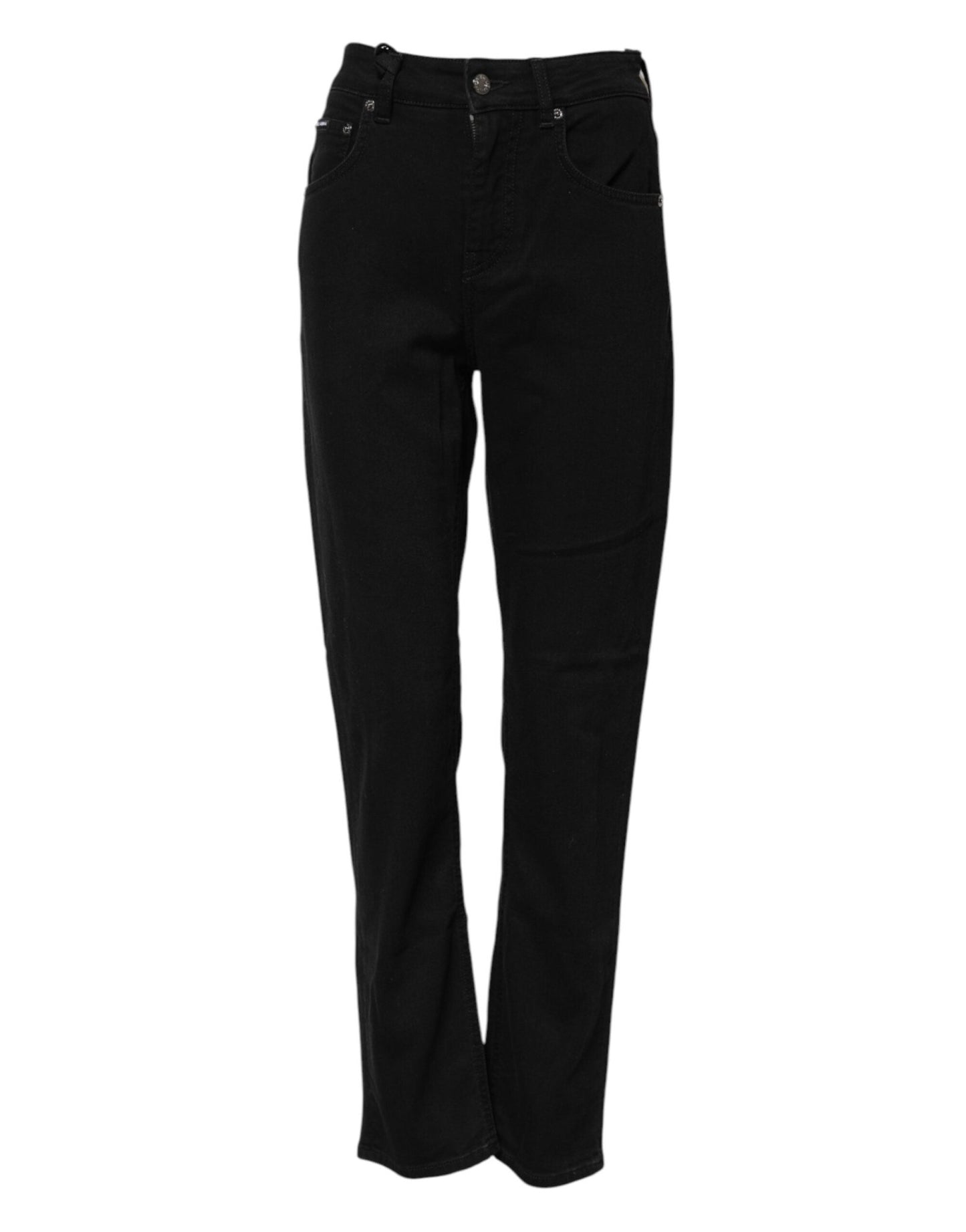 Dolce & Gabbana Black Boyfriend Cotton Mid Waist Denim Jeans – IT36|XXS par Dolce & Gabbana | Disponible sur Sandy Store ByNet