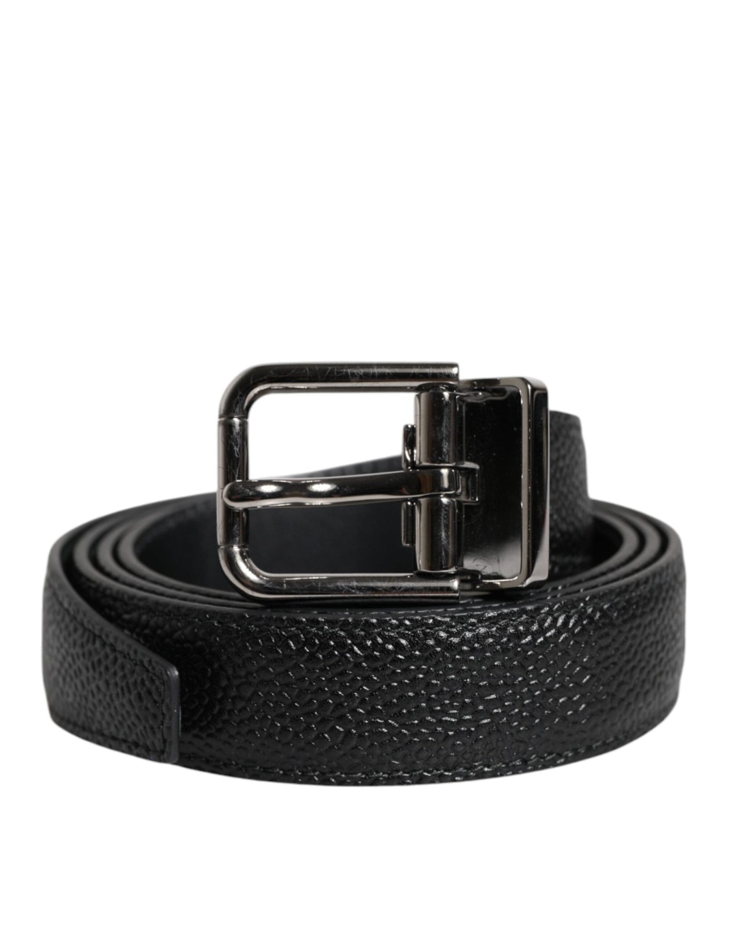 Dolce & Gabbana Black Calf Leather Classic Metal Buckle Belt – 85 cm / 34 Inches par Dolce & Gabbana | Disponible sur Sandy Store ByNet