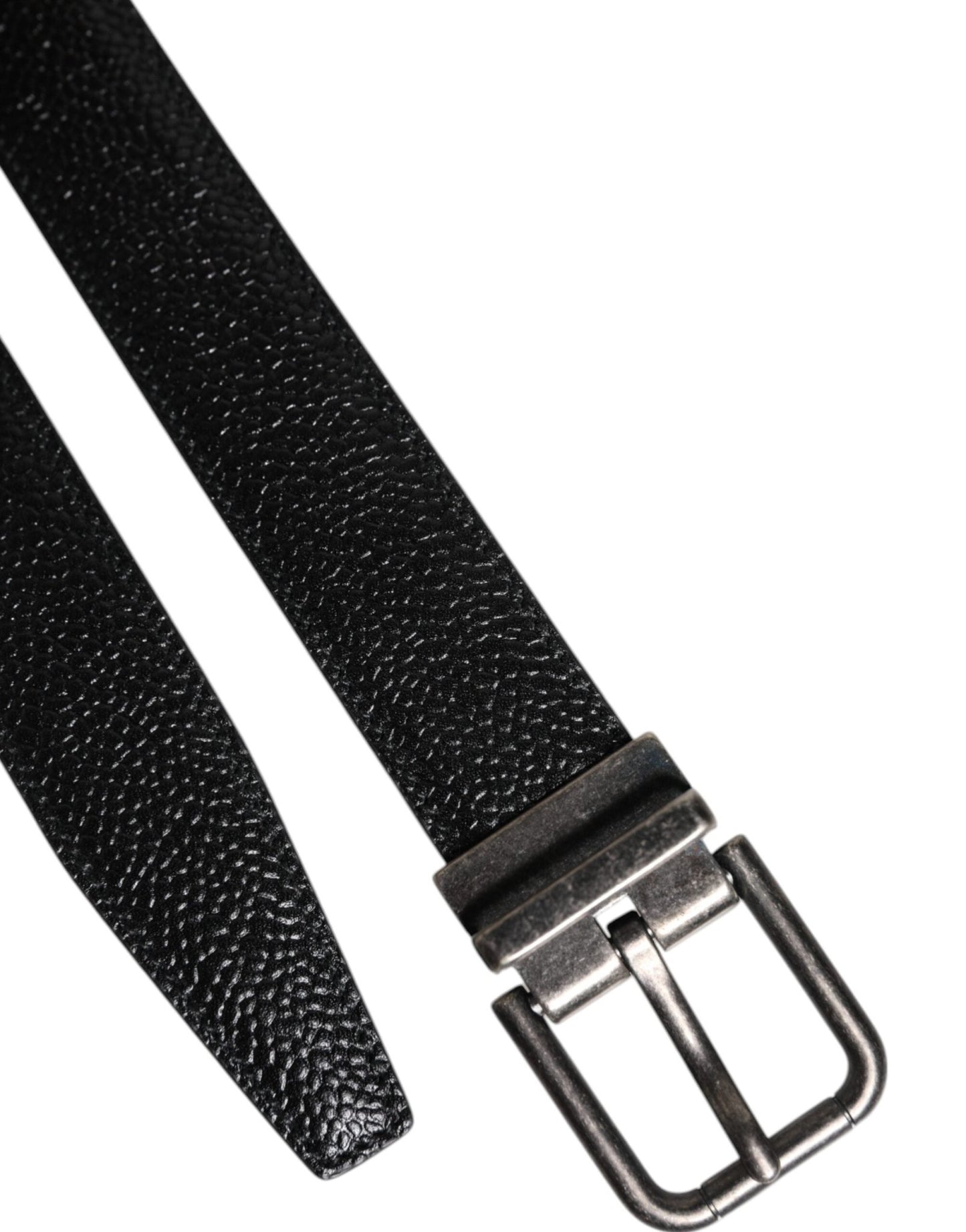 Dolce & Gabbana Black Calf Leather Classic Metal Buckle Belt - Sandy Store ByNet