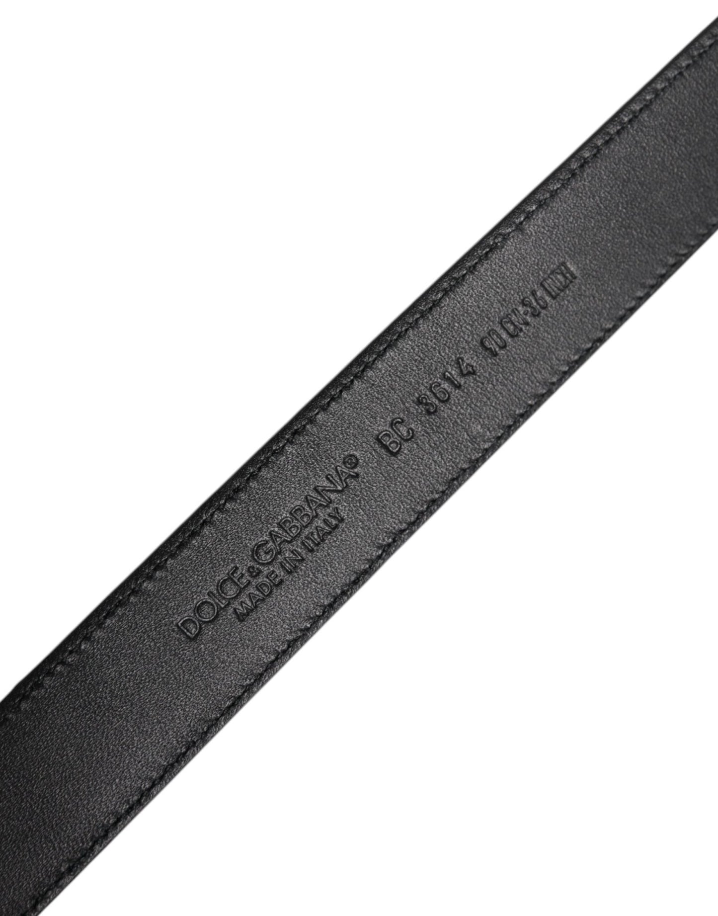 Dolce & Gabbana Black Calf Leather Classic Metal Buckle Belt - Sandy Store ByNet
