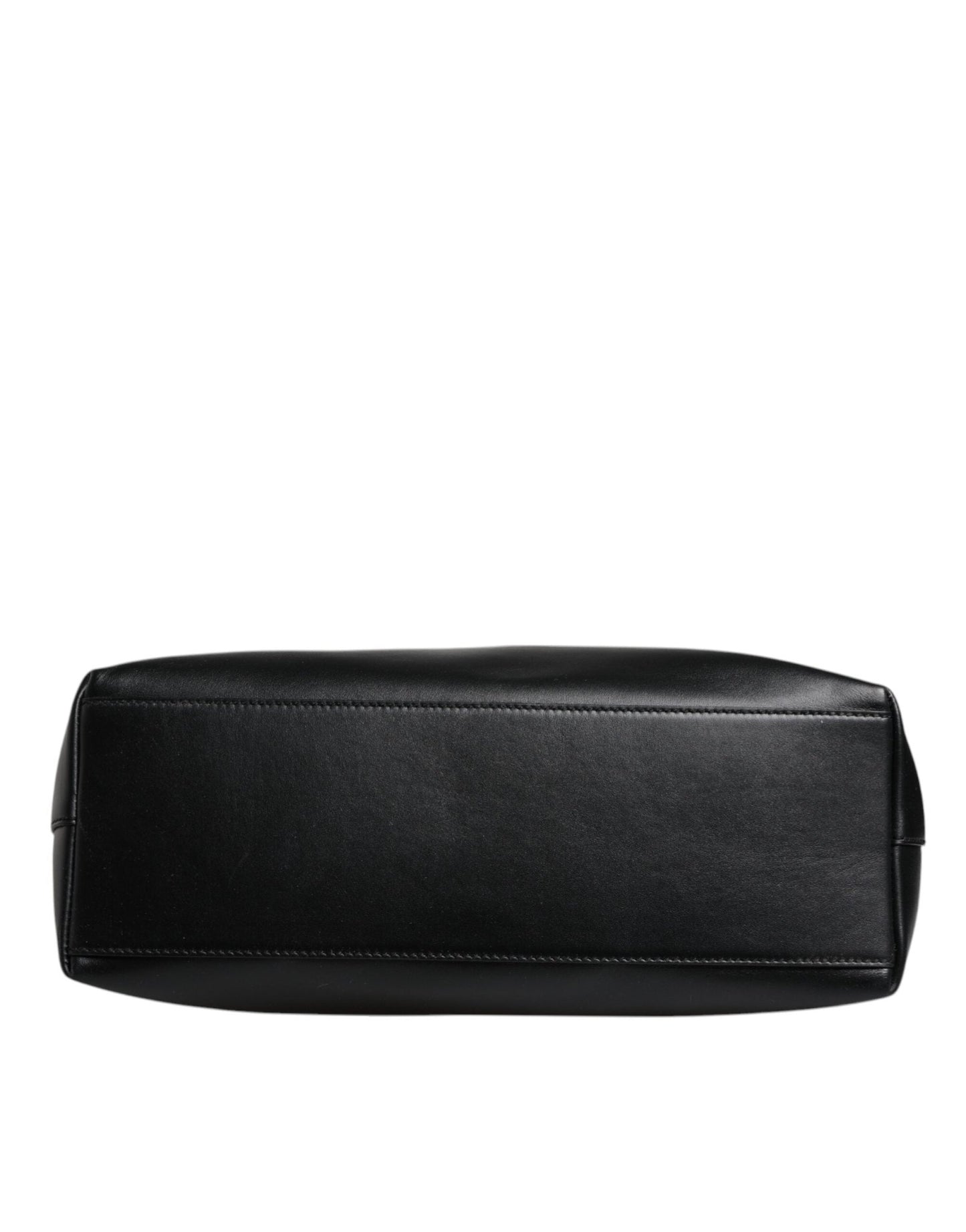 Dolce & Gabbana Black Calf Leather Shopping Tote Shoulder Bag - Sandy Store ByNet