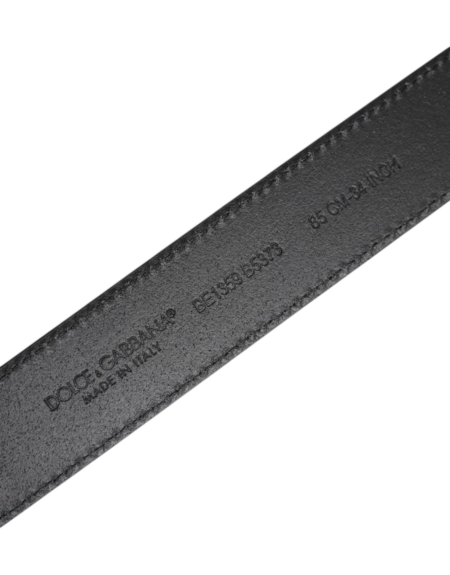 Dolce & Gabbana Black Calfskin Leather Gold Metal Buckle Belt - Sandy Store ByNet