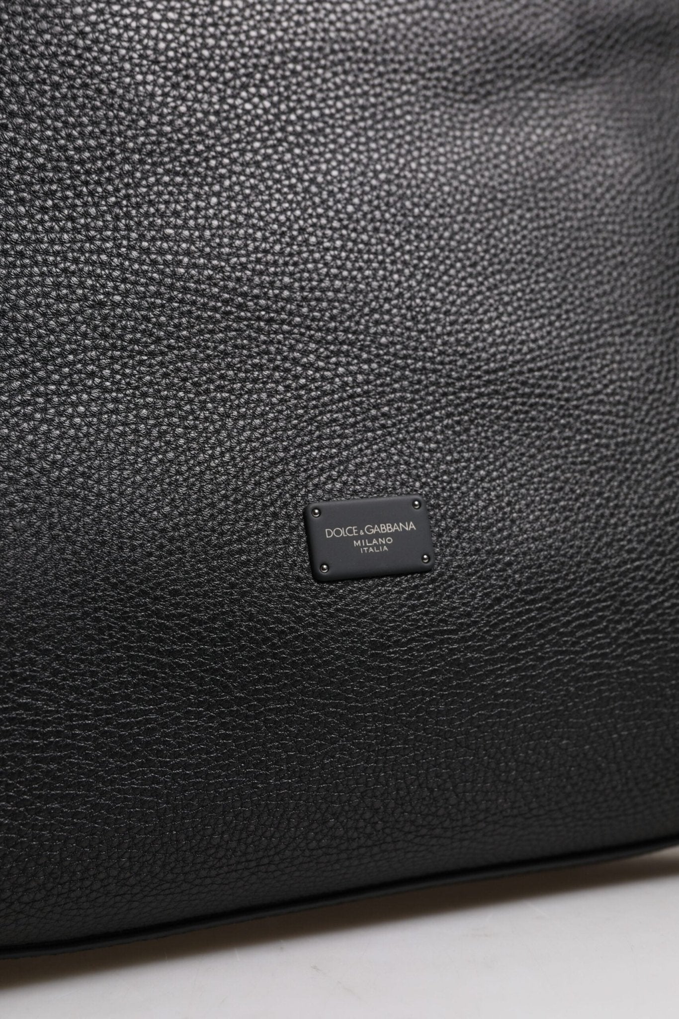 Dolce & Gabbana Black Calfskin Leather Hand Shoulder Duffle Bag - Sandy Store ByNet