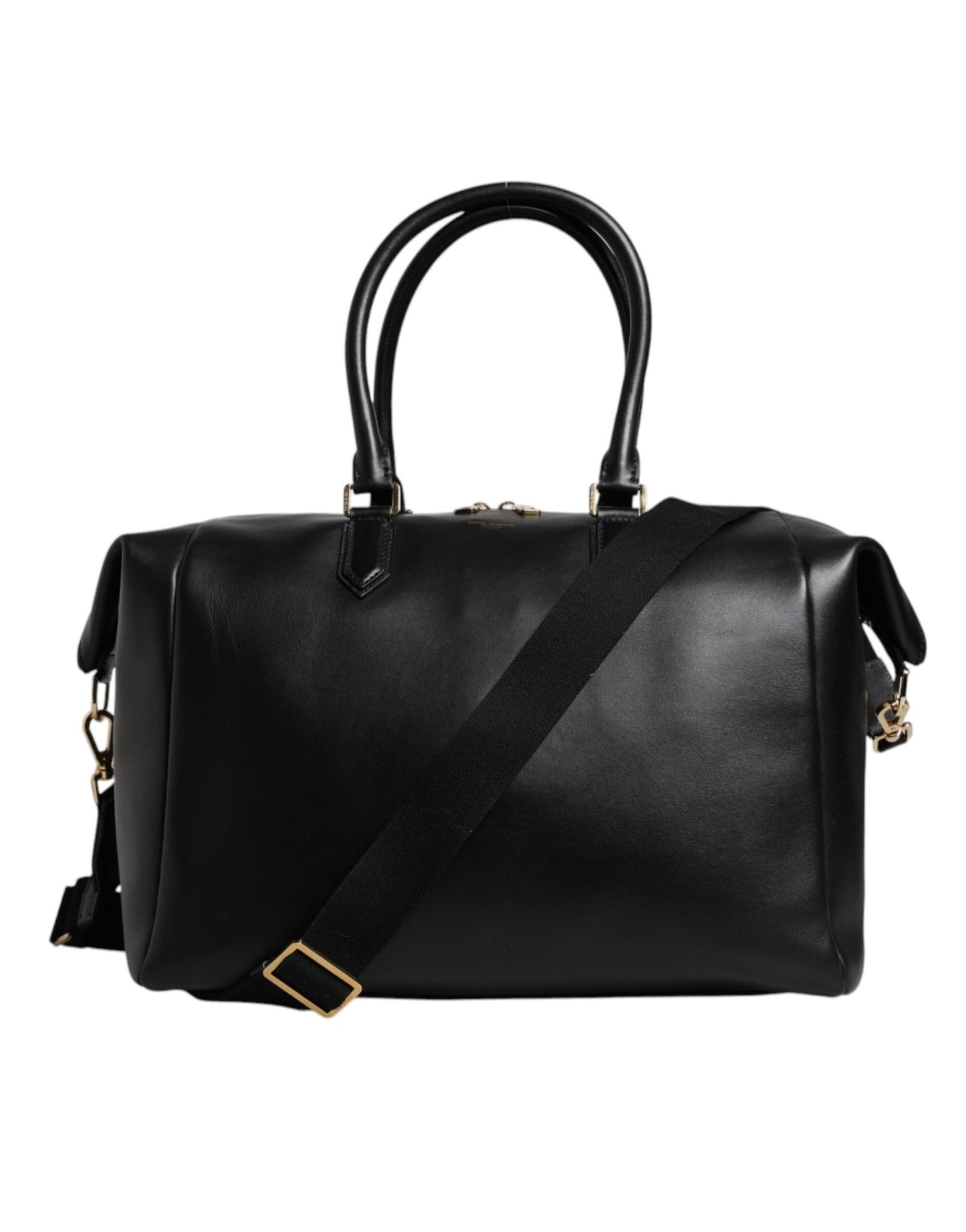 Dolce & Gabbana Black Calfskin Leather Hand Shoulder Duffle Bag - Sandy Store ByNet
