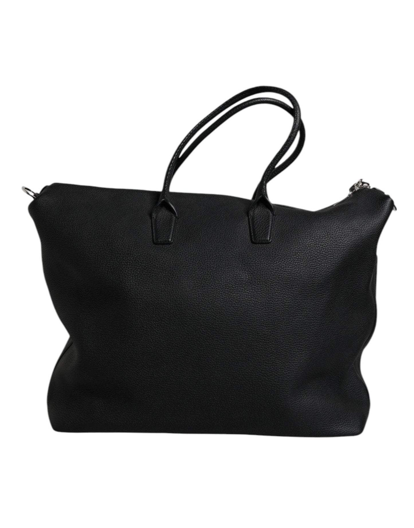 Dolce & Gabbana Black Calfskin Leather Hand Shoulder Duffle Bag - Sandy Store ByNet