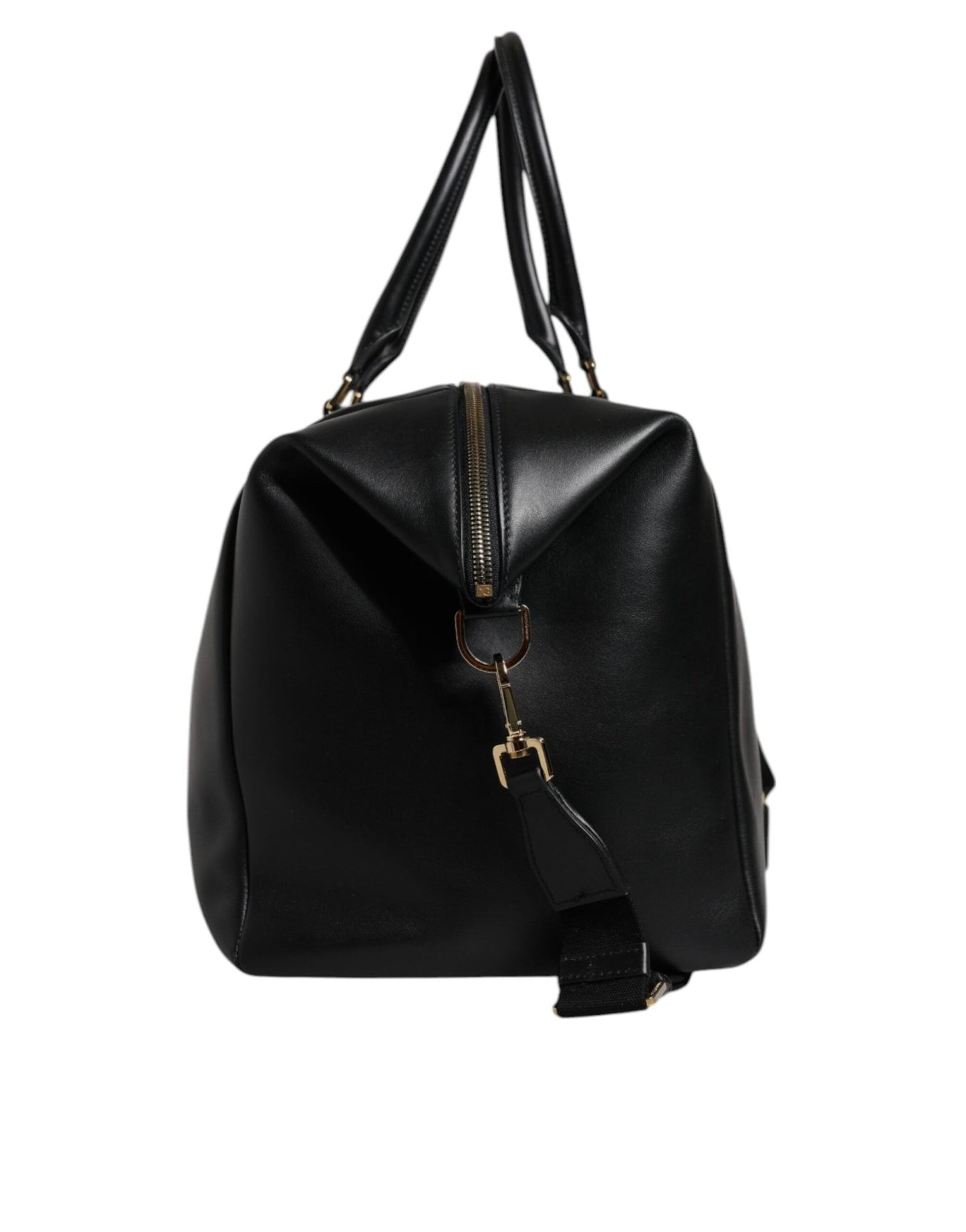 Dolce & Gabbana Black Calfskin Leather Hand Shoulder Duffle Bag - Sandy Store ByNet