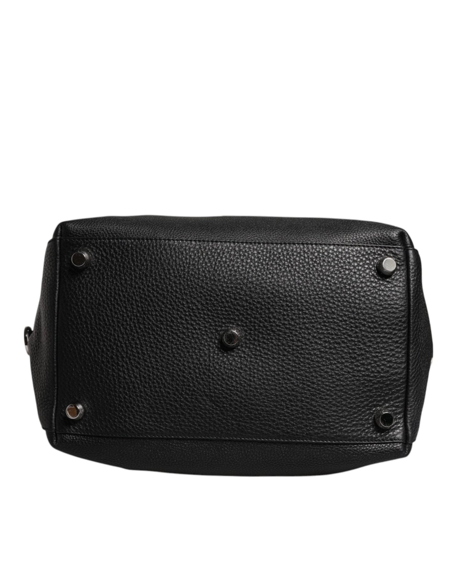 Dolce & Gabbana Black Calfskin Leather Hand Shoulder Duffle Bag - Sandy Store ByNet