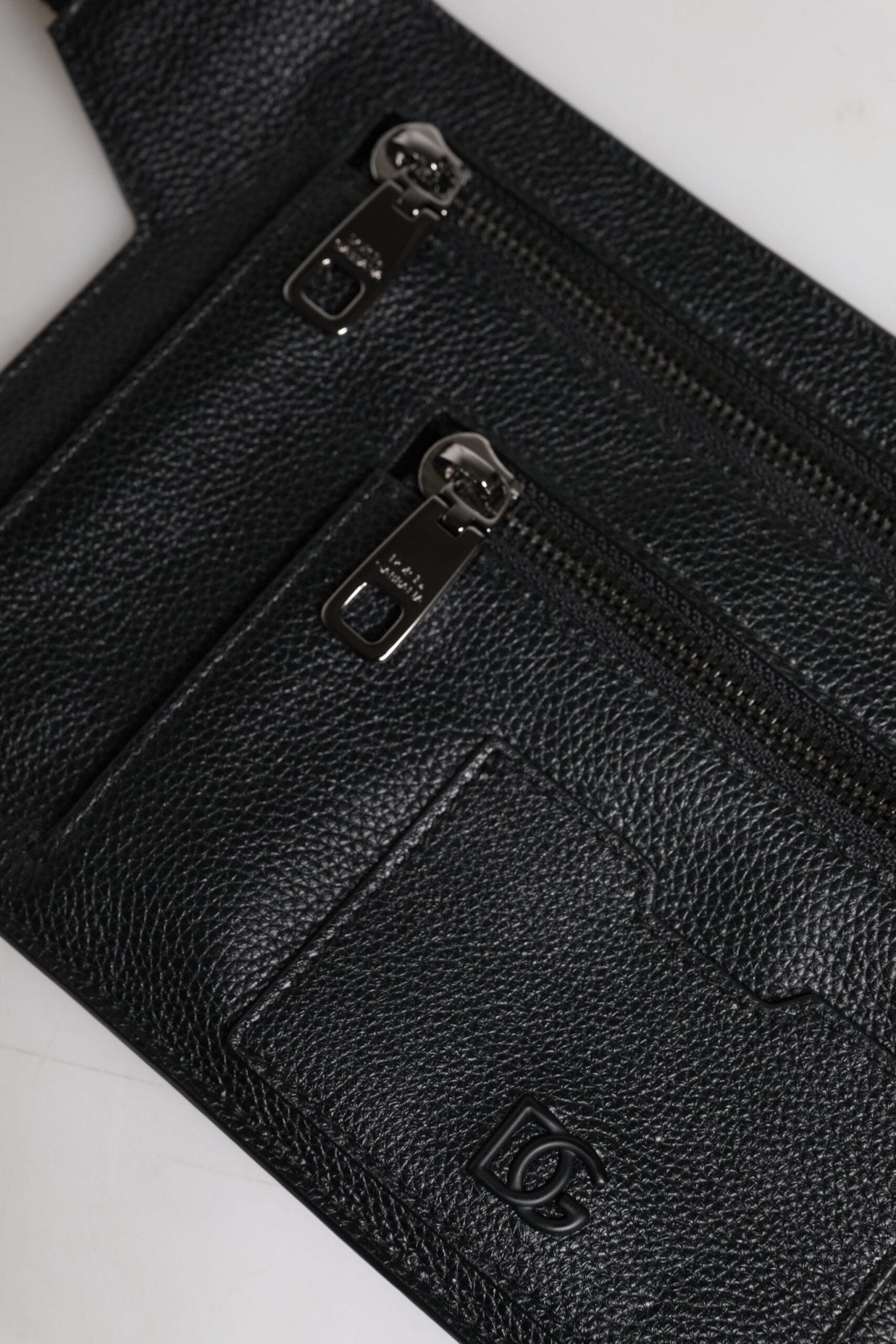 Dolce & Gabbana Black Calfskin Leather Messenger Crossbody Bag - Sandy Store ByNet
