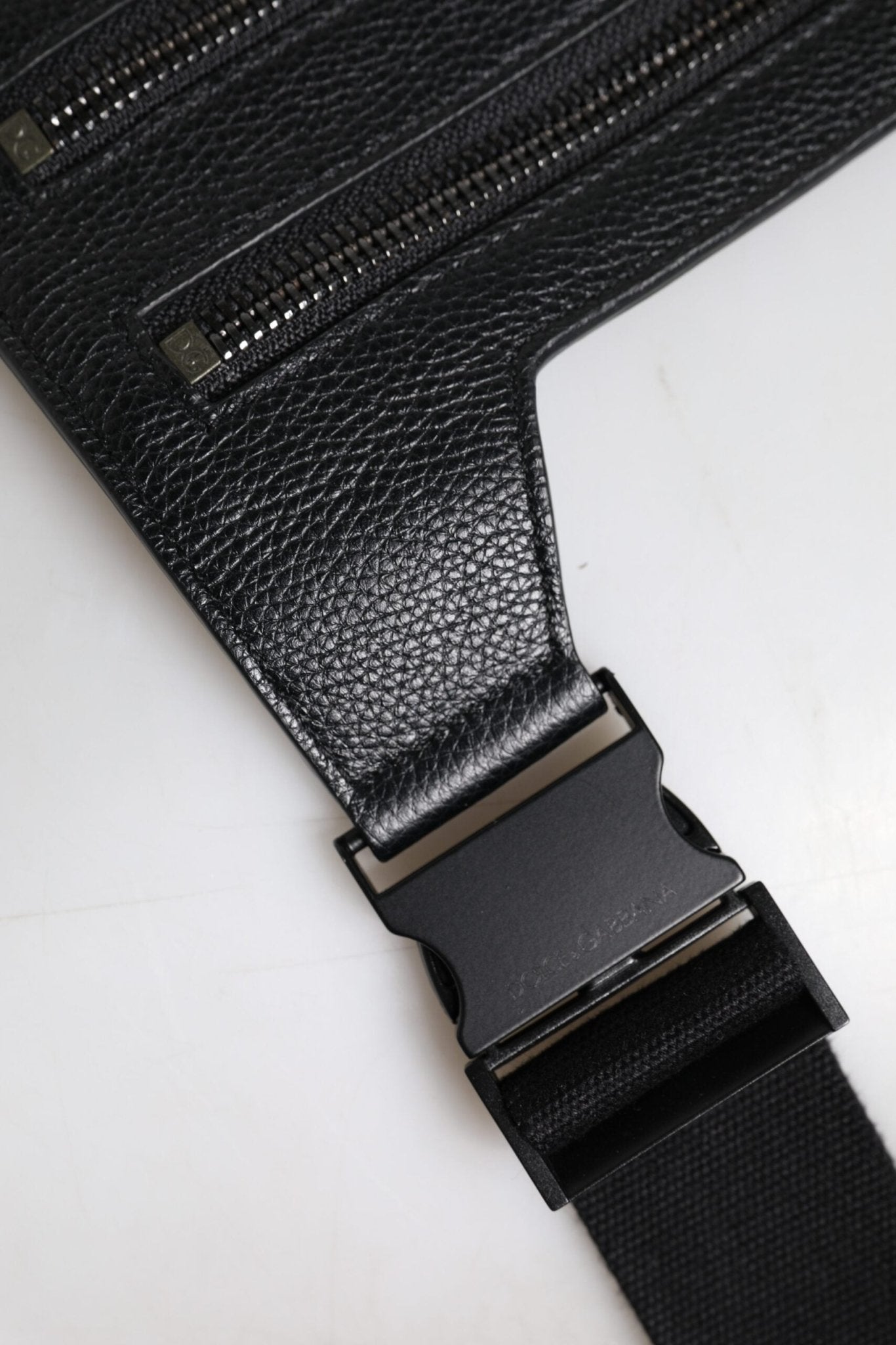 Dolce & Gabbana Black Calfskin Leather Messenger Crossbody Bag - Sandy Store ByNet