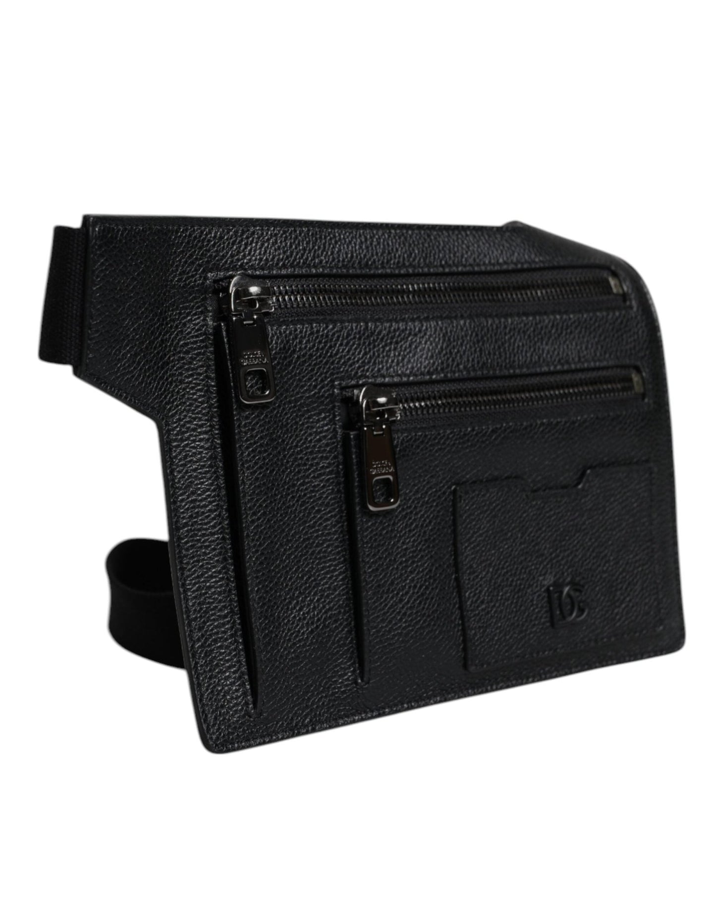 Dolce & Gabbana Black Calfskin Leather Messenger Crossbody Bag - Sandy Store ByNet