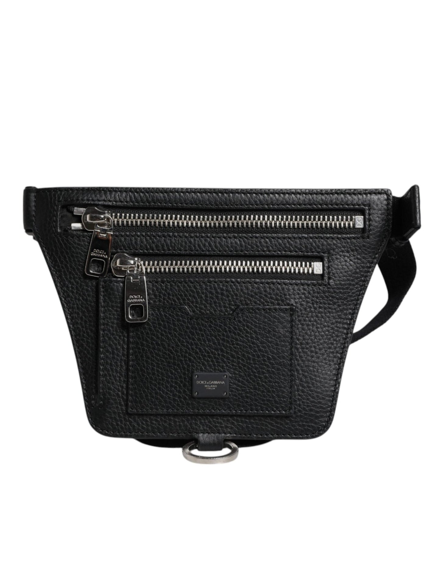 Dolce & Gabbana Black Calfskin Logo Plaque Belt Waist Men Fanny Pack Bag – par Dolce & Gabbana | Disponible sur Sandy Store ByNet