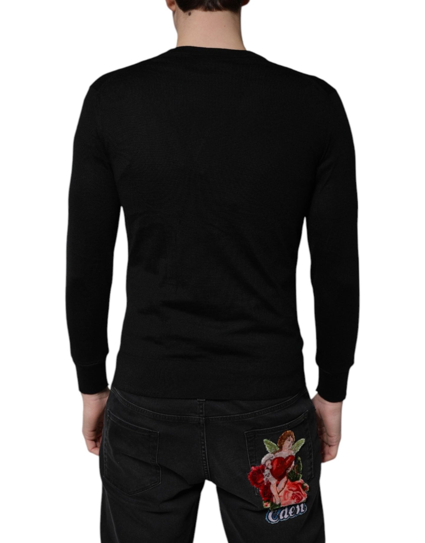 Dolce & Gabbana Black Cashmere Button Down Cardigan Sweater - Sandy Store ByNet