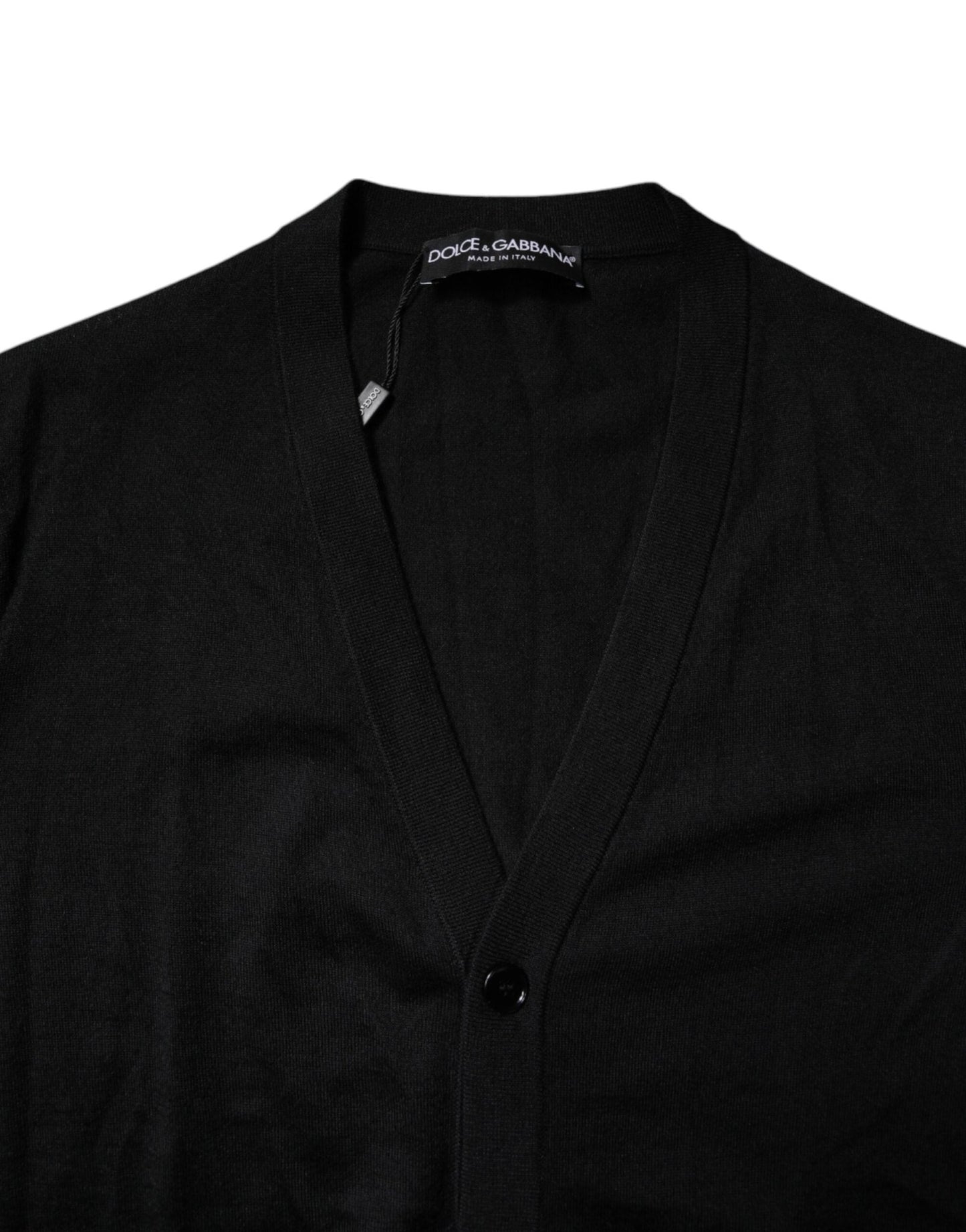 Dolce & Gabbana Black Cashmere Button Down Cardigan Sweater - Sandy Store ByNet