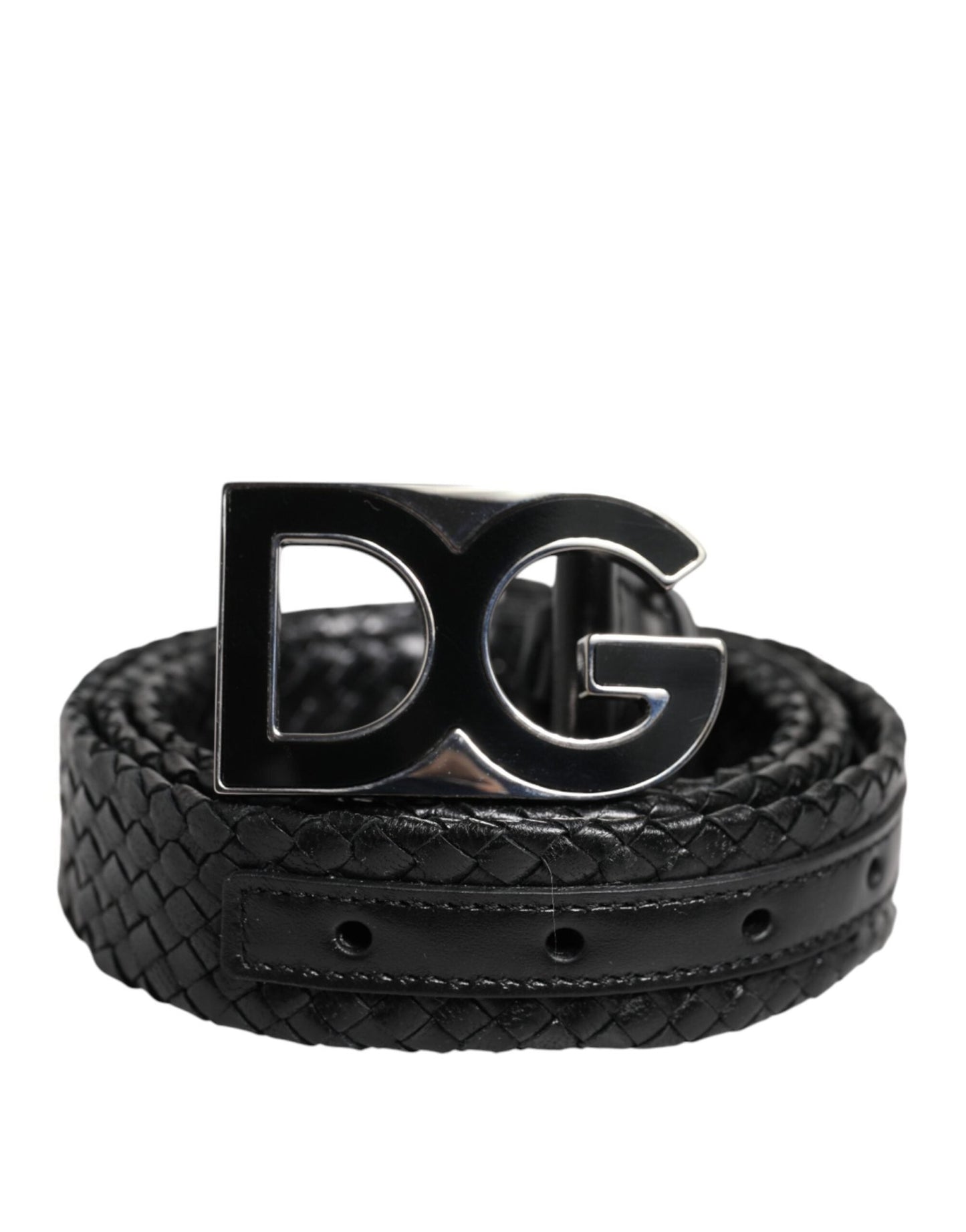 Dolce & Gabbana Black Classic Leather DG Logo Buckle Belt – 95 cm / 38 Inches par Dolce & Gabbana | Disponible sur Sandy Store ByNet