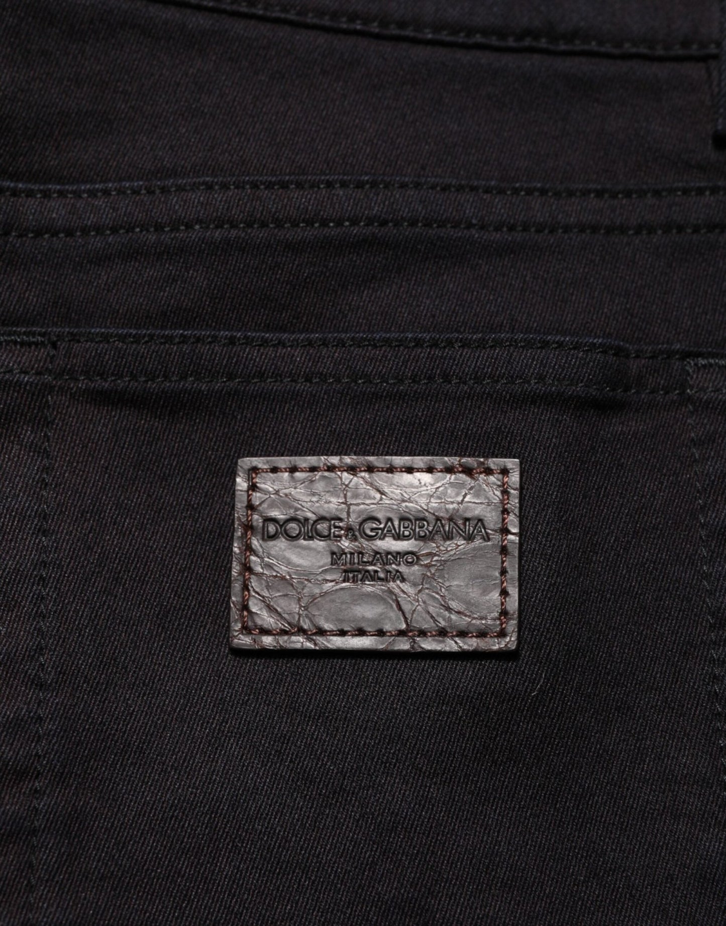 Dolce & Gabbana Black Cotton Blend Skinny Men Trouser Pants – IT46 | S par Dolce & Gabbana | Disponible sur Sandy Store ByNet