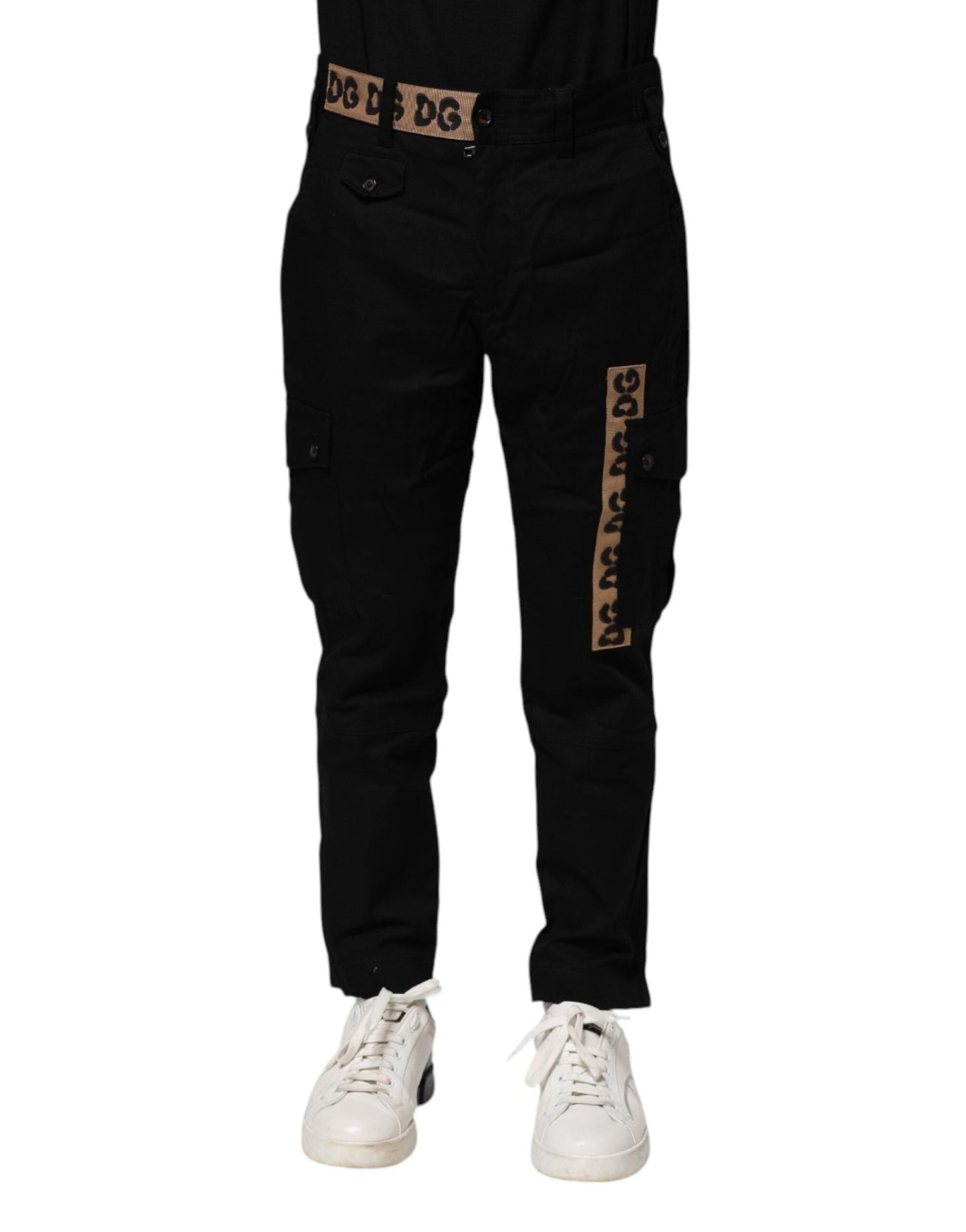 Dolce & Gabbana Black Cotton Cargo Casual Pants – IT44 | XS par Dolce & Gabbana | Disponible sur Sandy Store ByNet