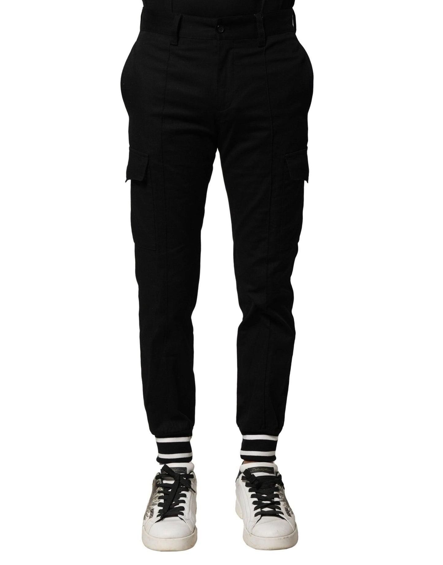 Dolce & Gabbana Black Cotton Cargo Joggers Men Pants – IT44 | XS par Dolce & Gabbana | Disponible sur Sandy Store ByNet