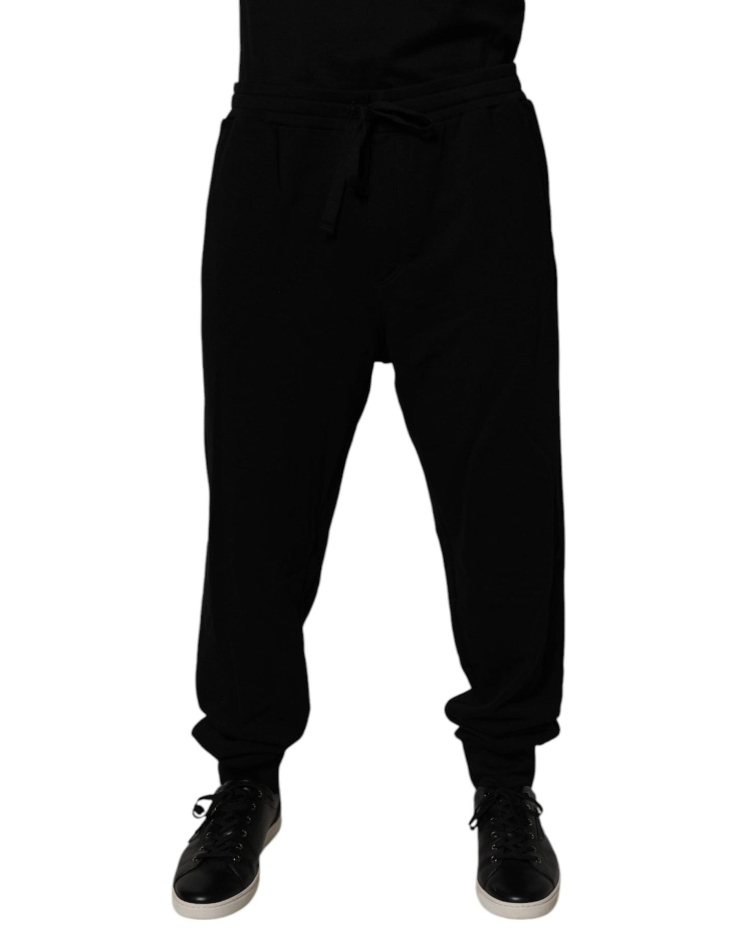Dolce & Gabbana Black Cotton Crown Logo Jogger Pants – IT58 | 3XL par Dolce & Gabbana | Disponible sur Sandy Store ByNet