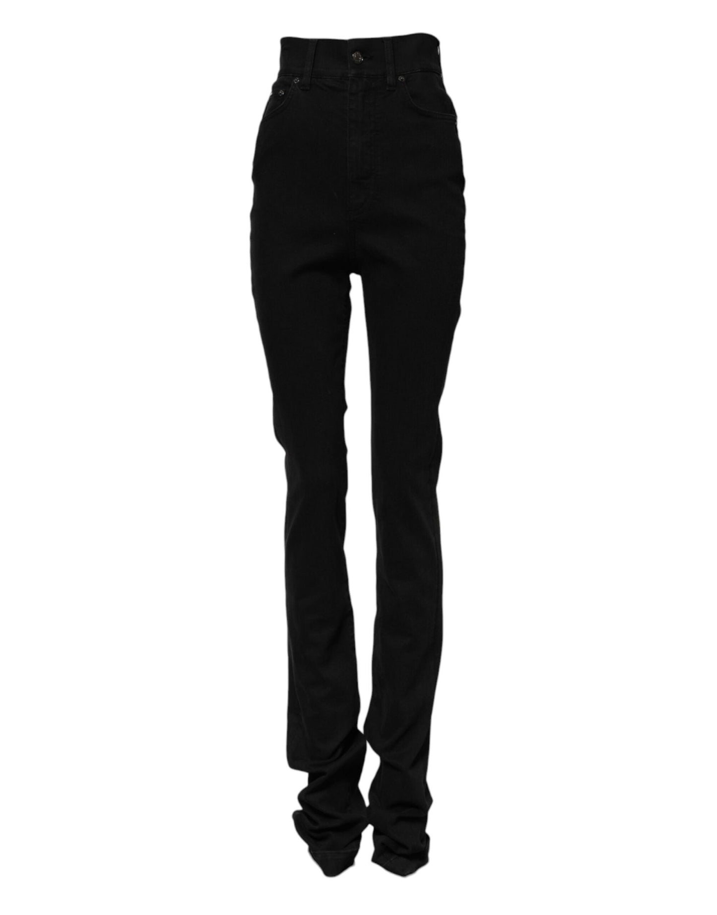 Dolce & Gabbana Black Cotton High Waist Skinny Denim Jeans – IT40|S par Dolce & Gabbana | Disponible sur Sandy Store ByNet