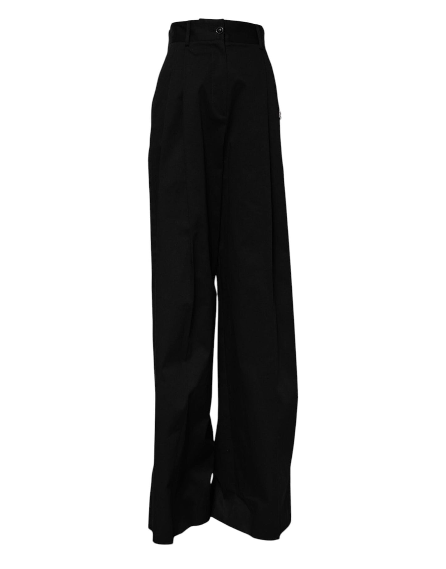 Dolce & Gabbana Black Cotton HighWaist Wide Leg Pants – IT40|S par Dolce & Gabbana | Disponible sur Sandy Store ByNet