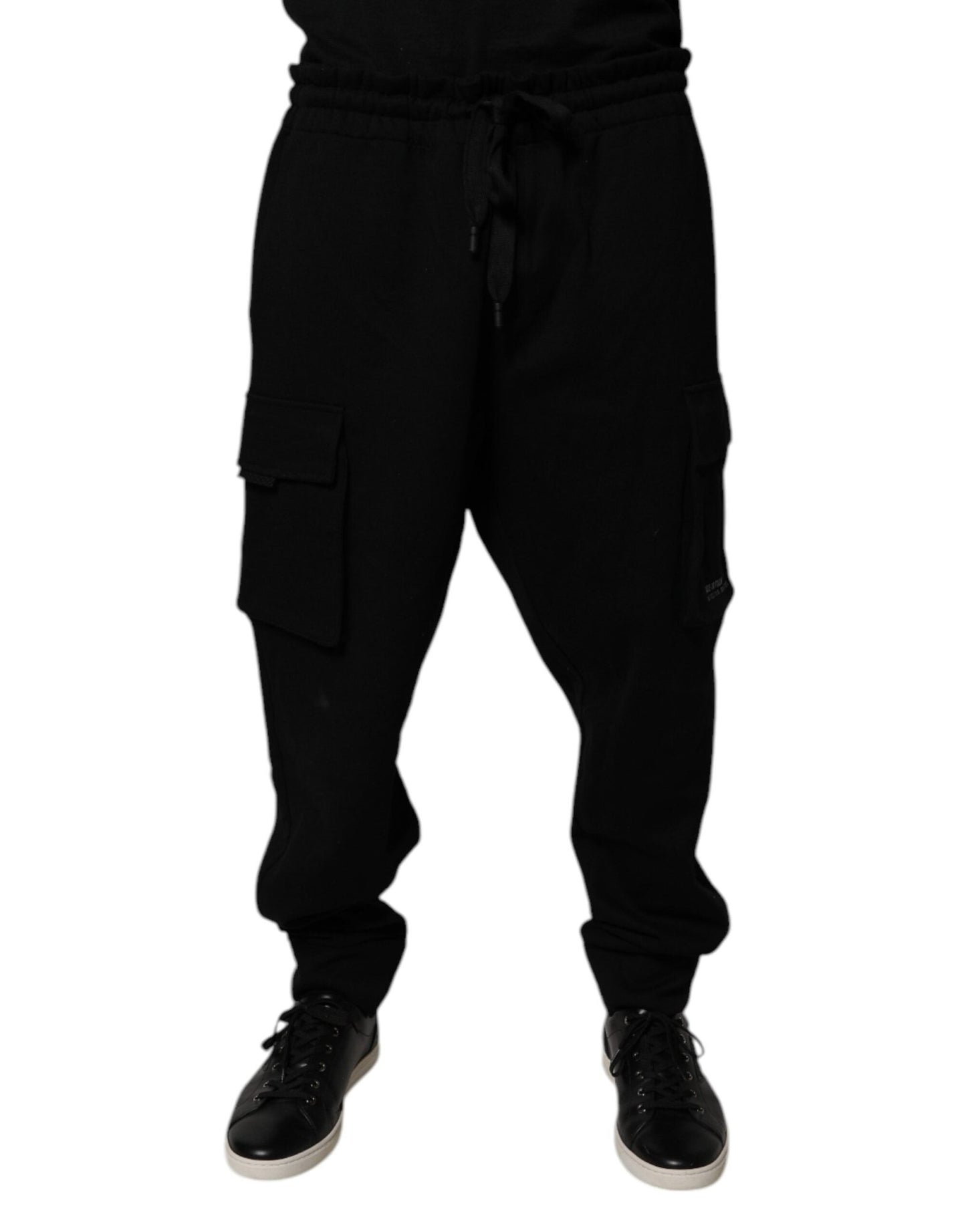 Dolce & Gabbana Black Cotton Jogger Cargo Sweatpants Pants – IT60 | 3XL par Dolce & Gabbana | Disponible sur Sandy Store ByNet