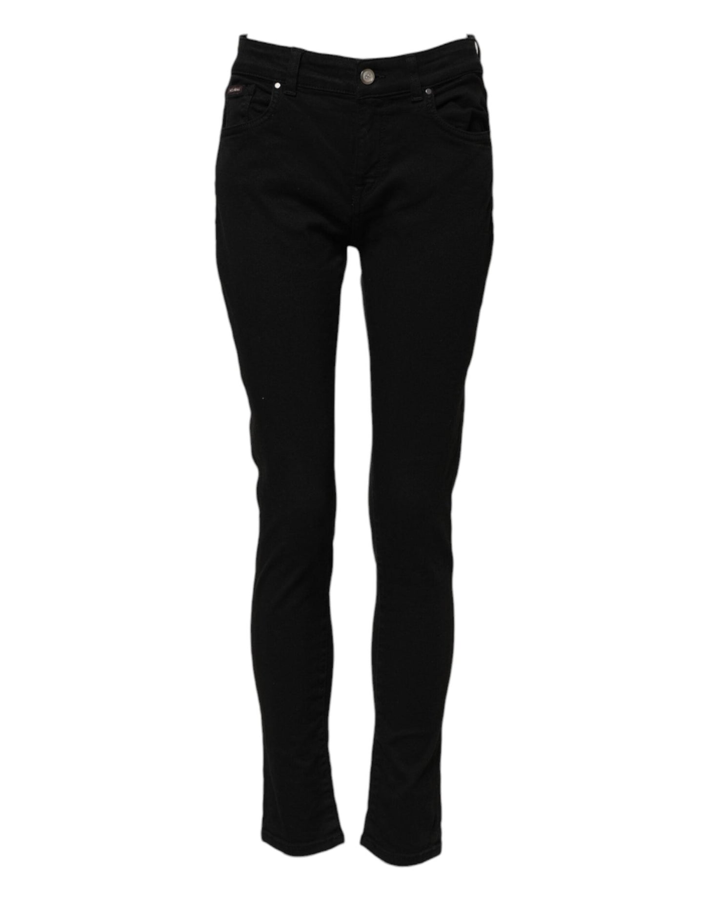 Dolce & Gabbana Black Cotton Logo Skinny Mid Waist Denim Jeans – IT40|S par Dolce & Gabbana | Disponible sur Sandy Store ByNet