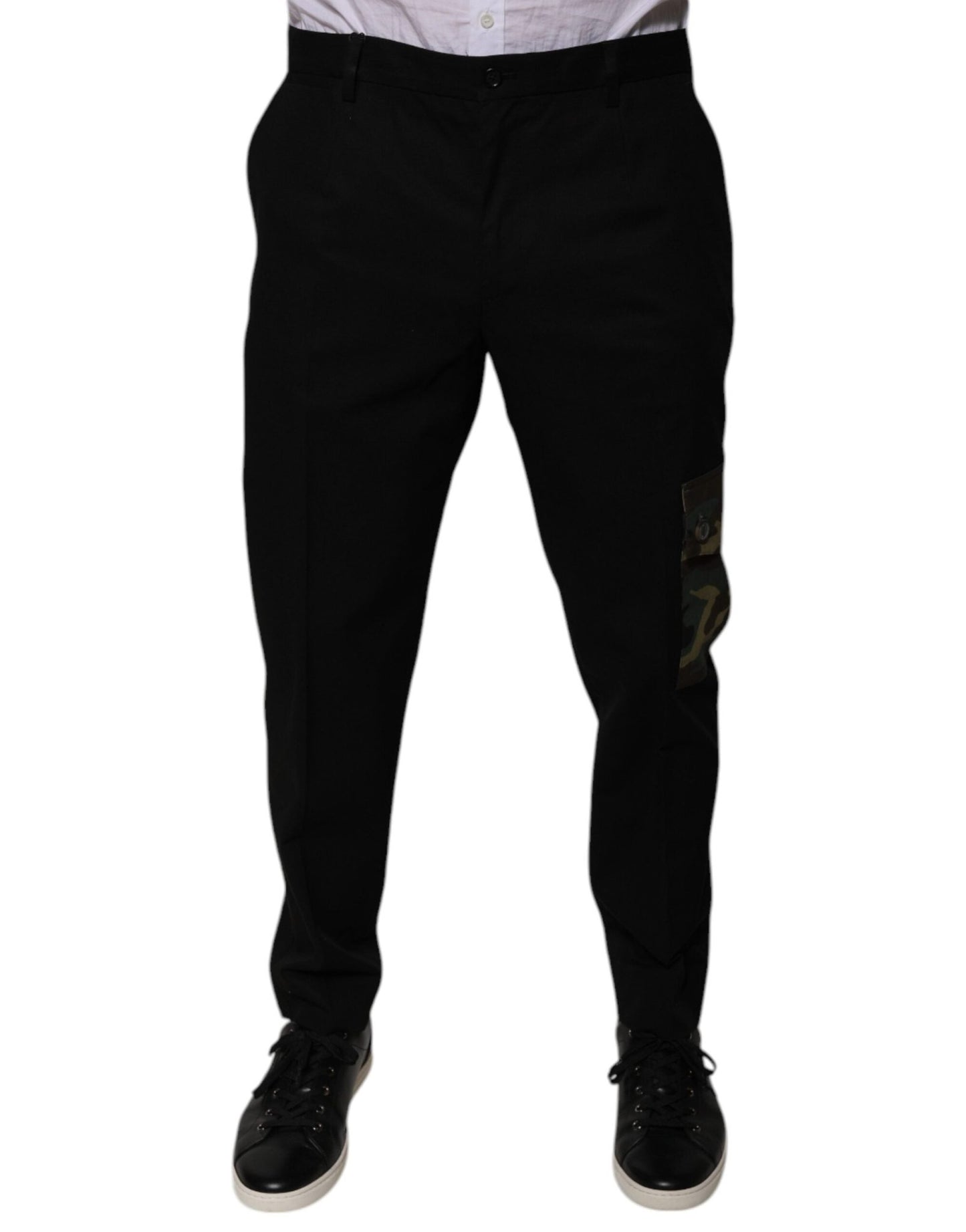 Dolce & Gabbana Black Cotton Men Cargo Casual Pants – IT48 | M par Dolce & Gabbana | Disponible sur Sandy Store ByNet