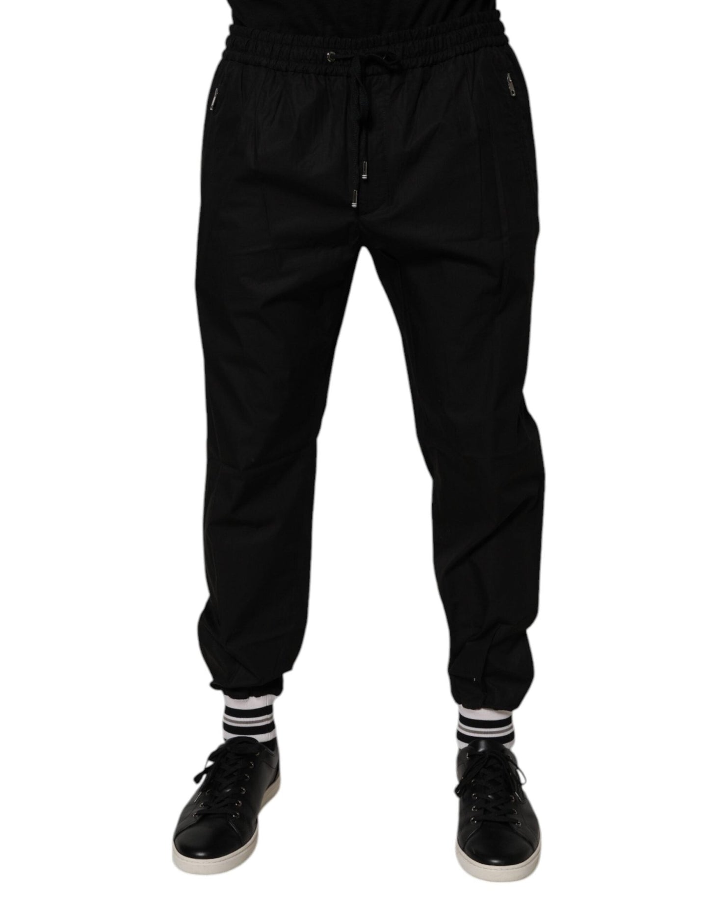 Dolce & Gabbana Black Cotton Men Jogger Sweatpants Pants – IT52 | XL par Dolce & Gabbana | Disponible sur Sandy Store ByNet