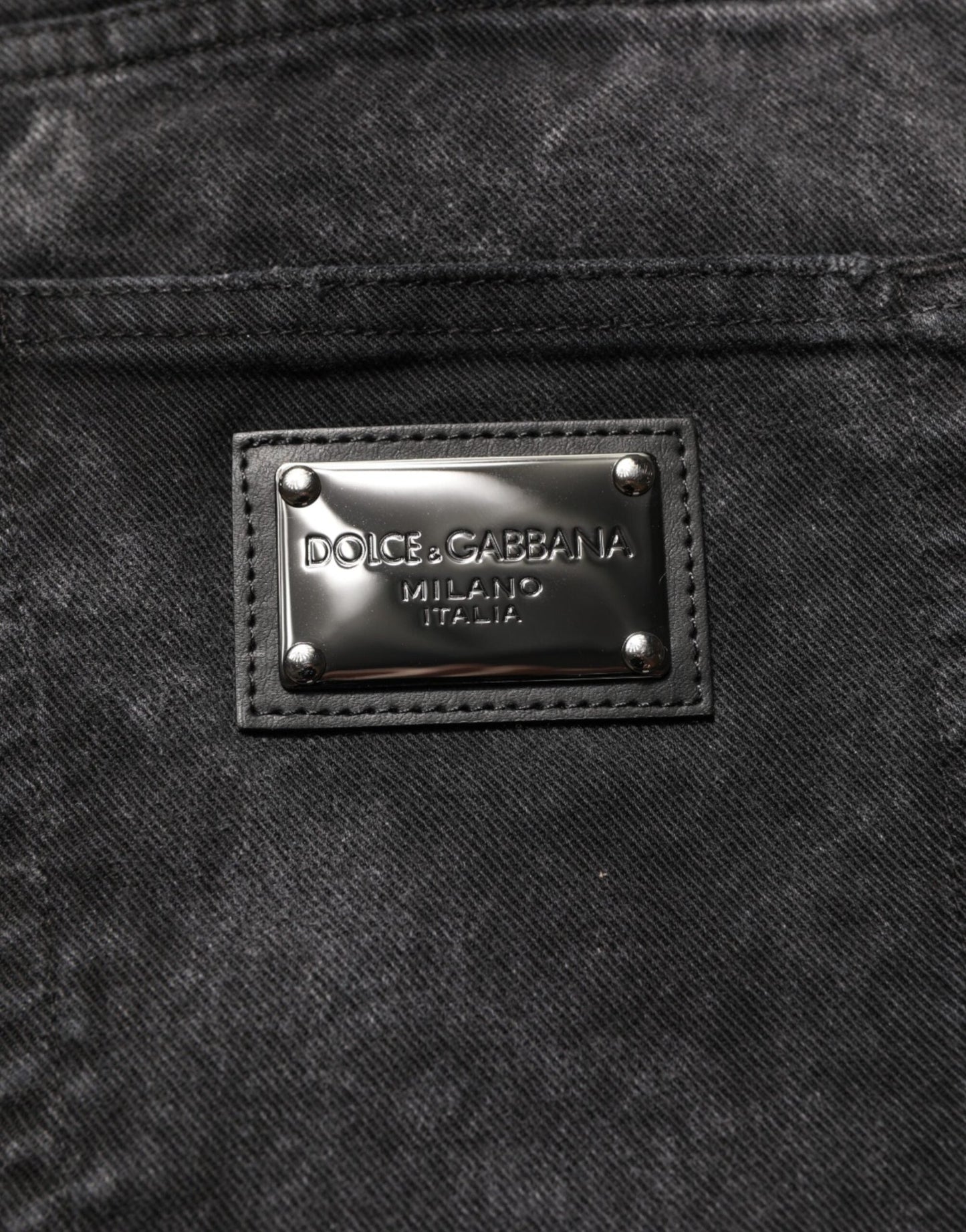 Dolce & Gabbana Black Cotton Mid Waist Denim Men Bermuda Short – IT48 | M par Dolce & Gabbana | Disponible sur Sandy Store ByNet