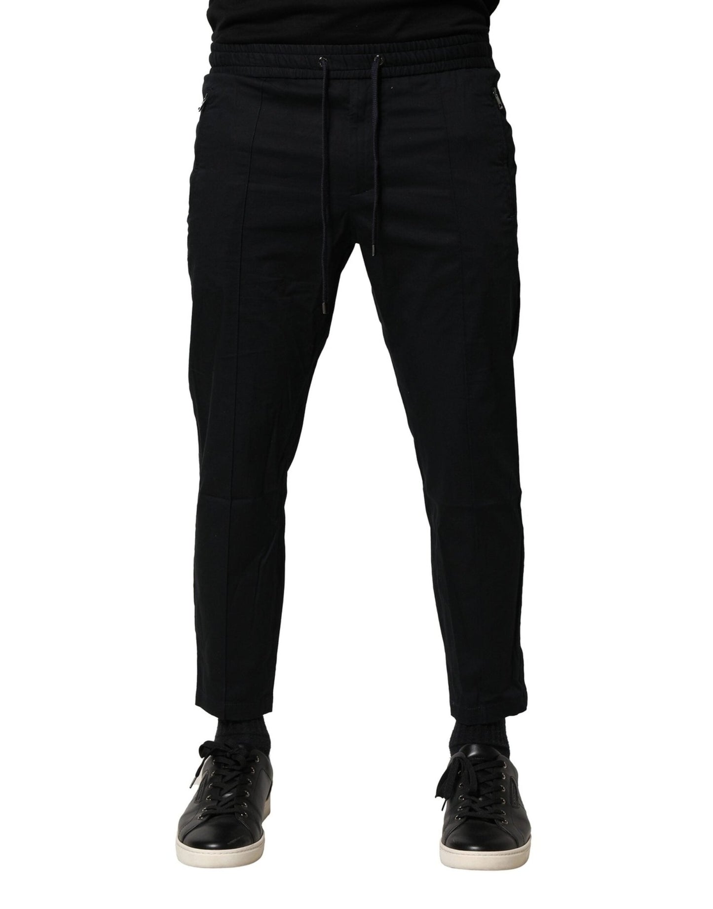 Dolce & Gabbana Black Cotton Mid Waist Jogger Pants – IT46 | S par Dolce & Gabbana | Disponible sur Sandy Store ByNet