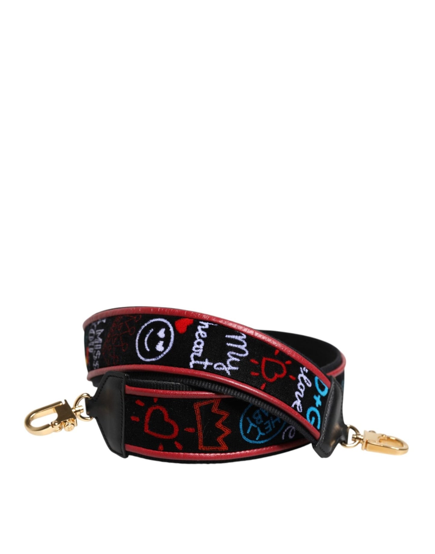 Dolce & Gabbana Black Cotton Printed Women Bag Accessory Shoulder Strap – par Dolce & Gabbana | Disponible sur Sandy Store ByNet