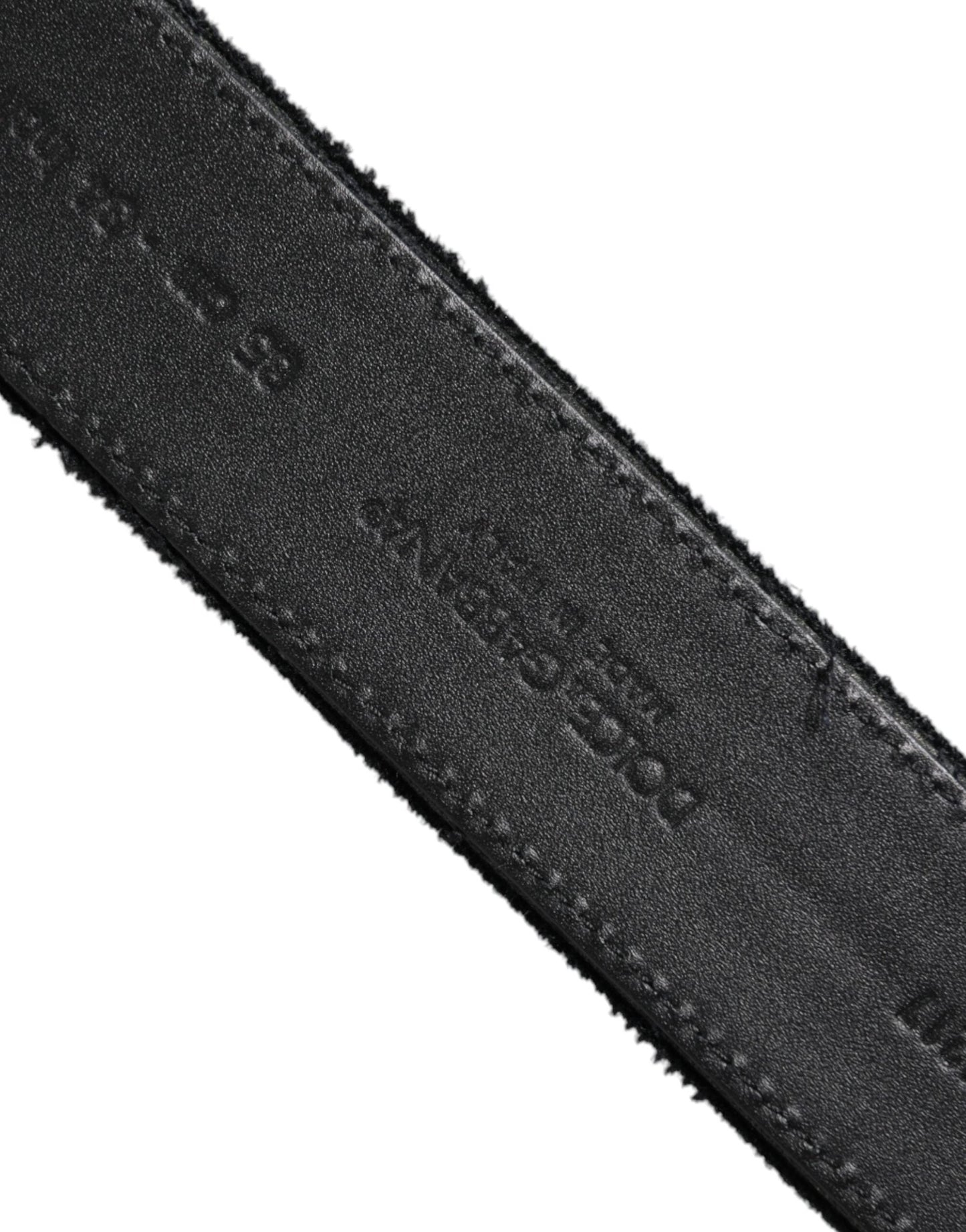 Dolce & Gabbana Black Cotton Silver Tone Metal Buckle Belt - Sandy Store ByNet