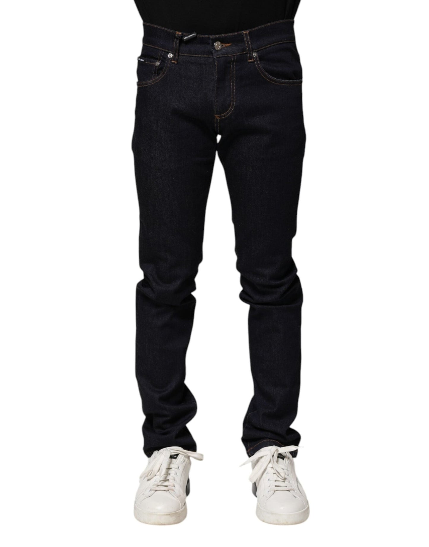 Dolce & Gabbana Black Cotton Skinny Men Denim Jeans – IT44 | XS par Dolce & Gabbana | Disponible sur Sandy Store ByNet
