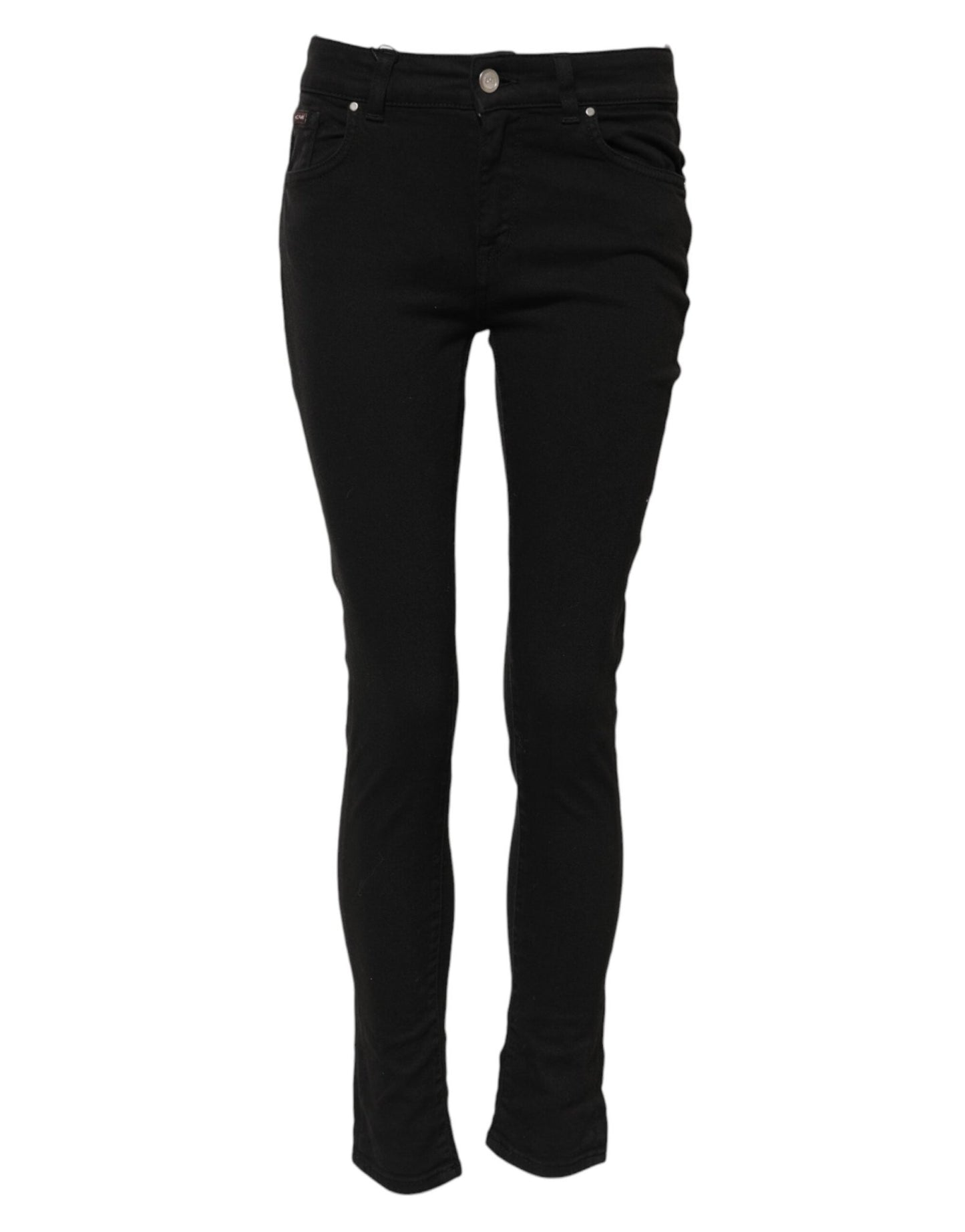 Dolce & Gabbana Black Cotton Skinny Mid Waist Denim Jeans – IT38 | XS par Dolce & Gabbana | Disponible sur Sandy Store ByNet