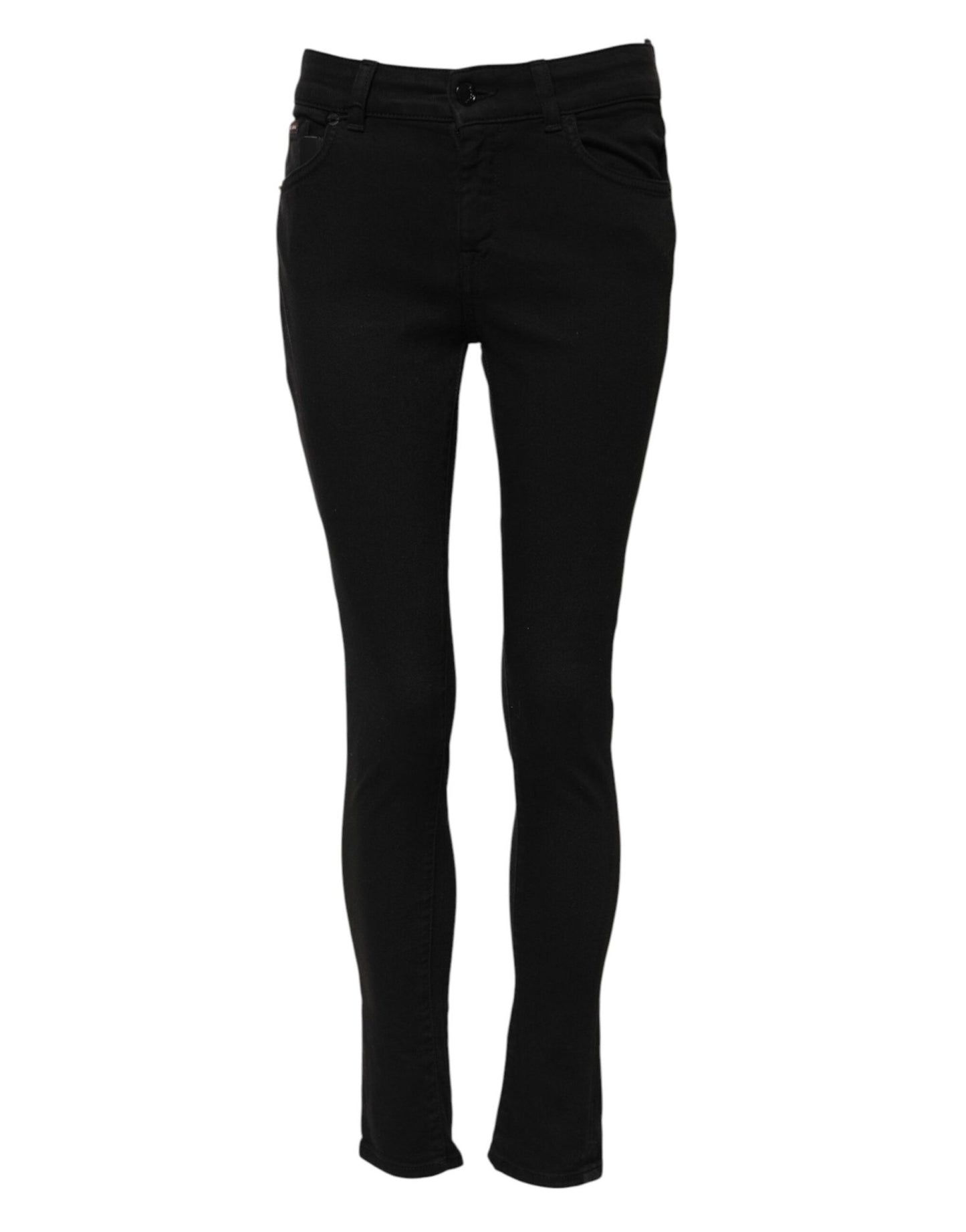 Dolce & Gabbana Black Cotton Skinny Mid Waisted Denim Jeans – IT38 | XS par Dolce & Gabbana | Disponible sur Sandy Store ByNet