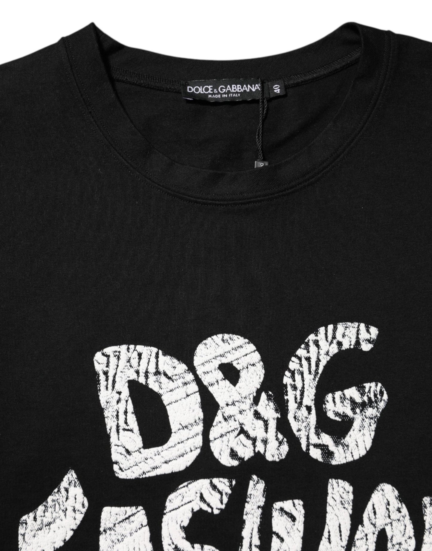 Dolce & Gabbana Black Cotton Sleeveless DG Fashion Top – IT40|S par Dolce & Gabbana | Disponible sur Sandy Store ByNet