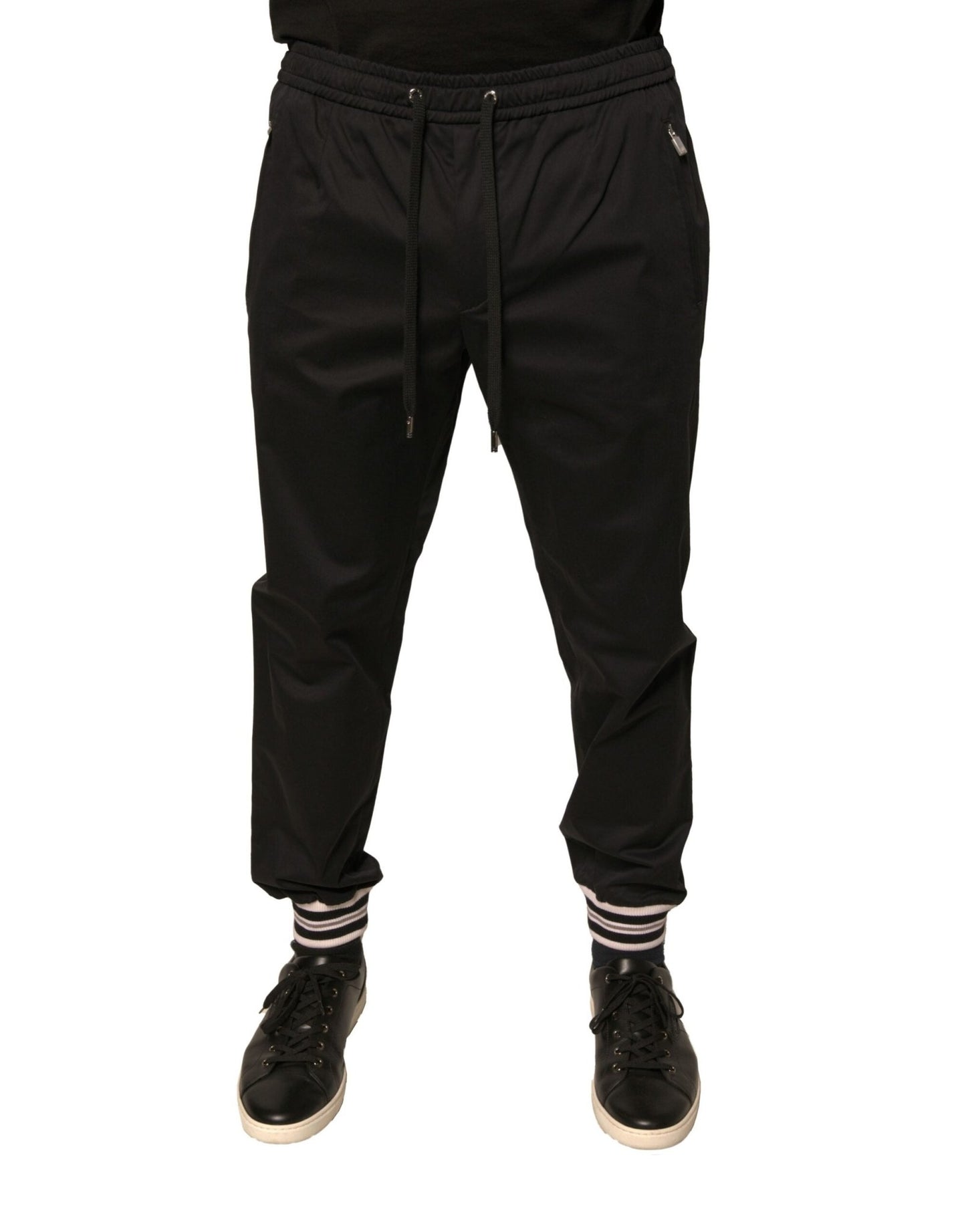 Dolce & Gabbana Black Cotton Stretch Jogger Sweatpants Pants – IT50 | L par Dolce & Gabbana | Disponible sur Sandy Store ByNet