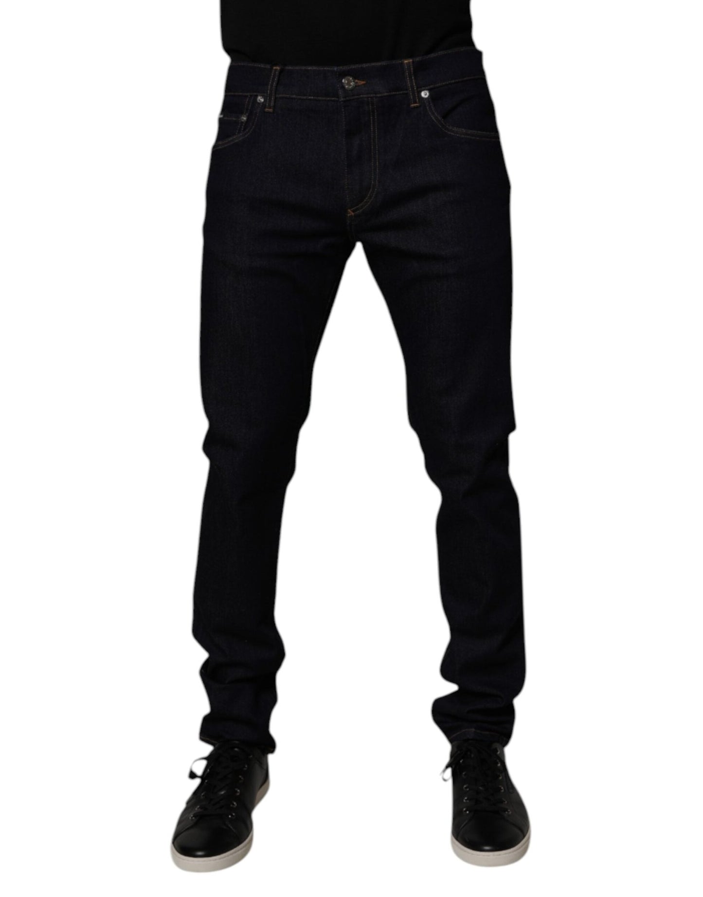 Dolce & Gabbana Black Cotton Stretch Men Skinny Denim Jeans – IT52 | XL par Dolce & Gabbana | Disponible sur Sandy Store ByNet