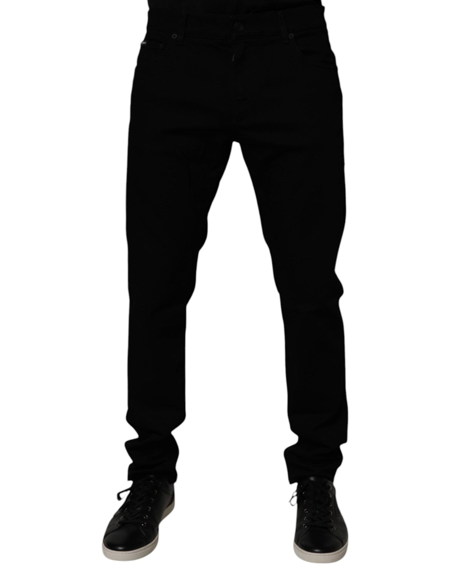 Dolce & Gabbana Black Cotton Stretch Slim Fit Men Denim Jeans – IT52 | XL par Dolce & Gabbana | Disponible sur Sandy Store ByNet