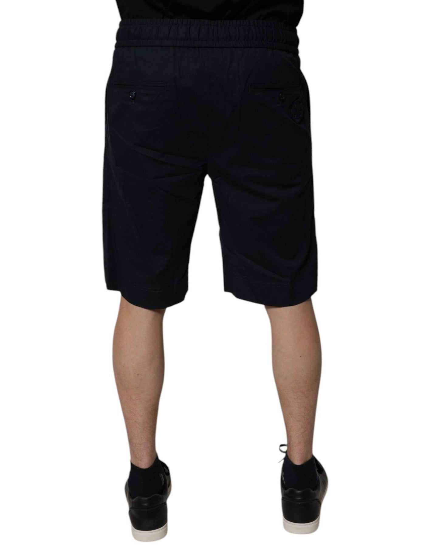 Dolce & Gabbana Black Cotton Sweatshorts Men Bermuda Shorts - Sandy Store ByNet