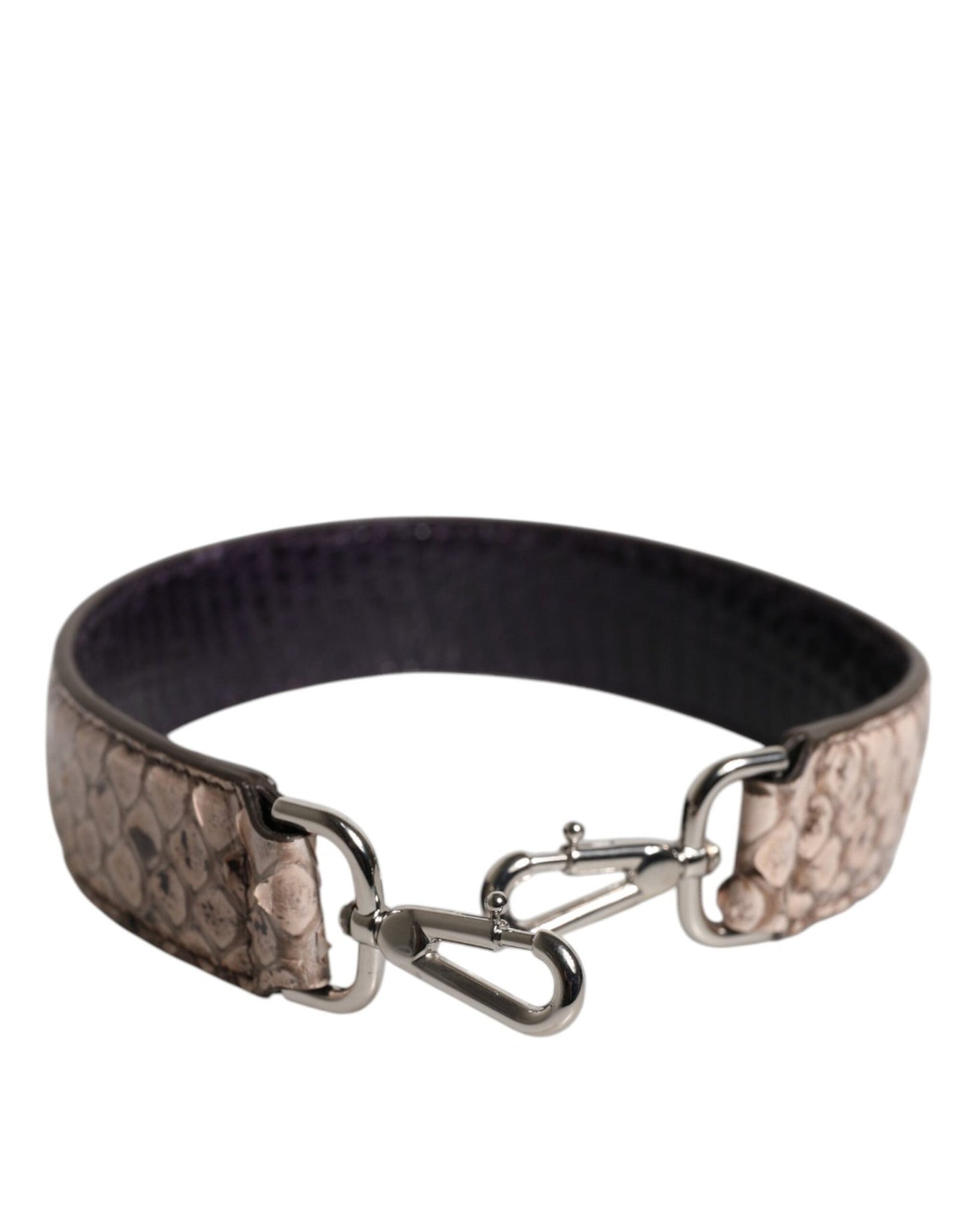 Dolce & Gabbana Black Cream Exotic Leather Bag Shoulder Strap – par Dolce & Gabbana | Disponible sur Sandy Store ByNet
