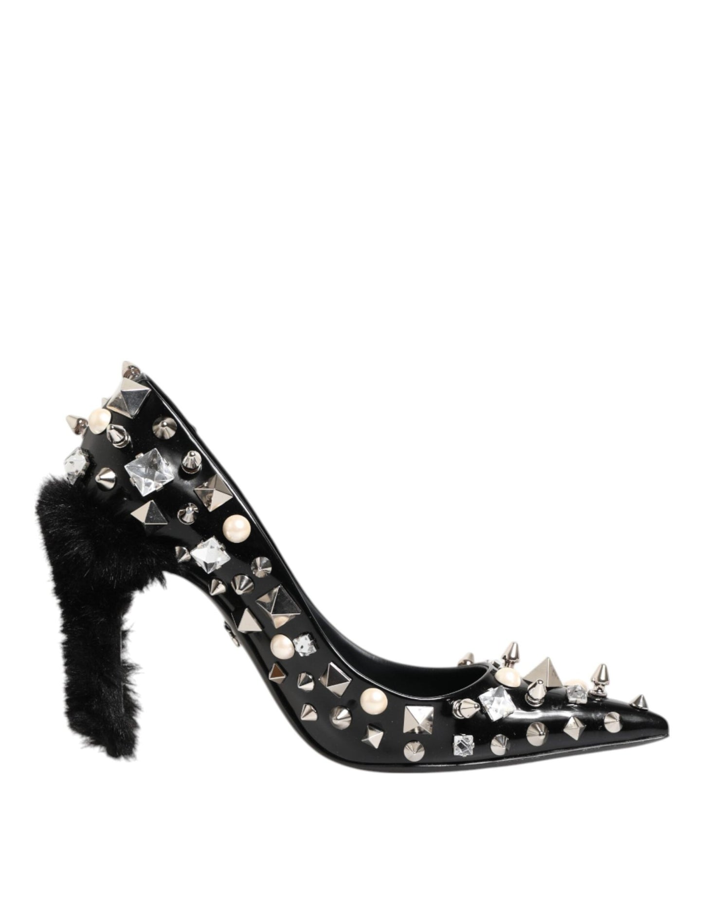 Dolce & Gabbana Black Crystals Studs Stiletto Pumps Shoes – EU39/US8.5 par Dolce & Gabbana | Disponible sur Sandy Store ByNet