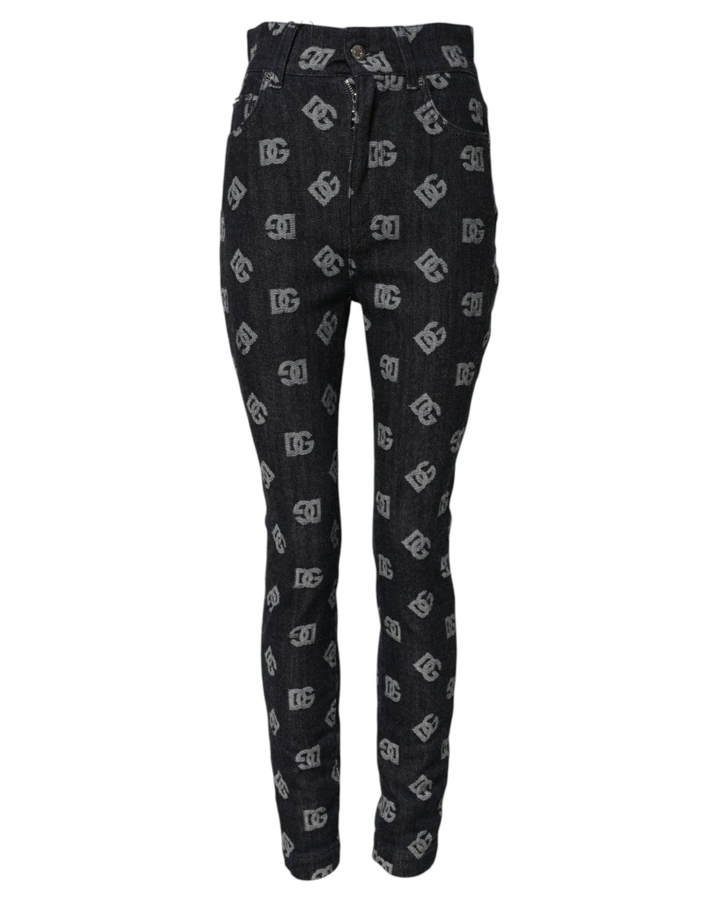 Dolce & Gabbana Black DG Logo High Waist Skinny Denim Jeans – IT40|S par Dolce & Gabbana | Disponible sur Sandy Store ByNet