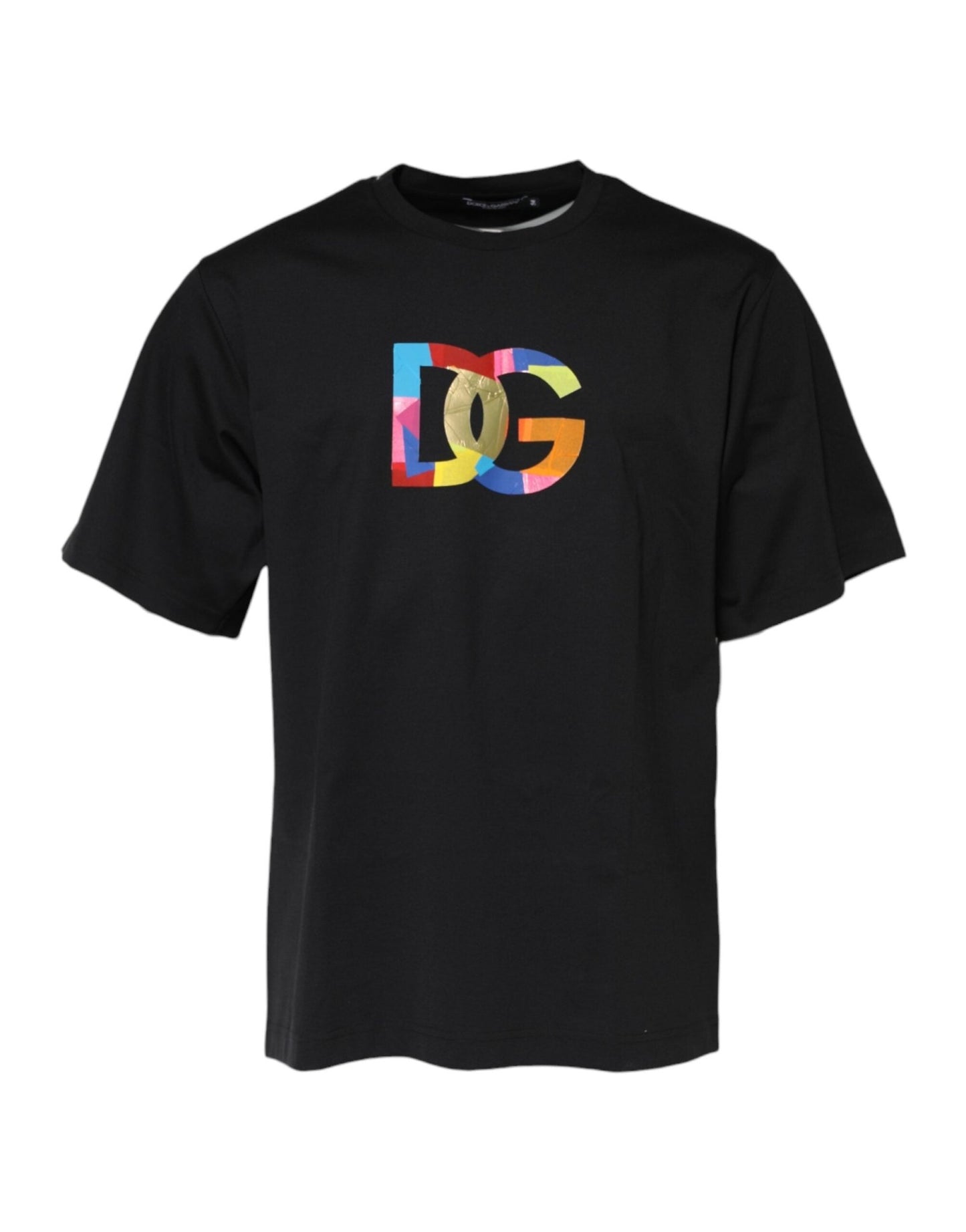 Dolce & Gabbana Black DG Logo Print Cotton Crew Neck T-shirt – IT54 | XL par Dolce & Gabbana | Disponible sur Sandy Store ByNet