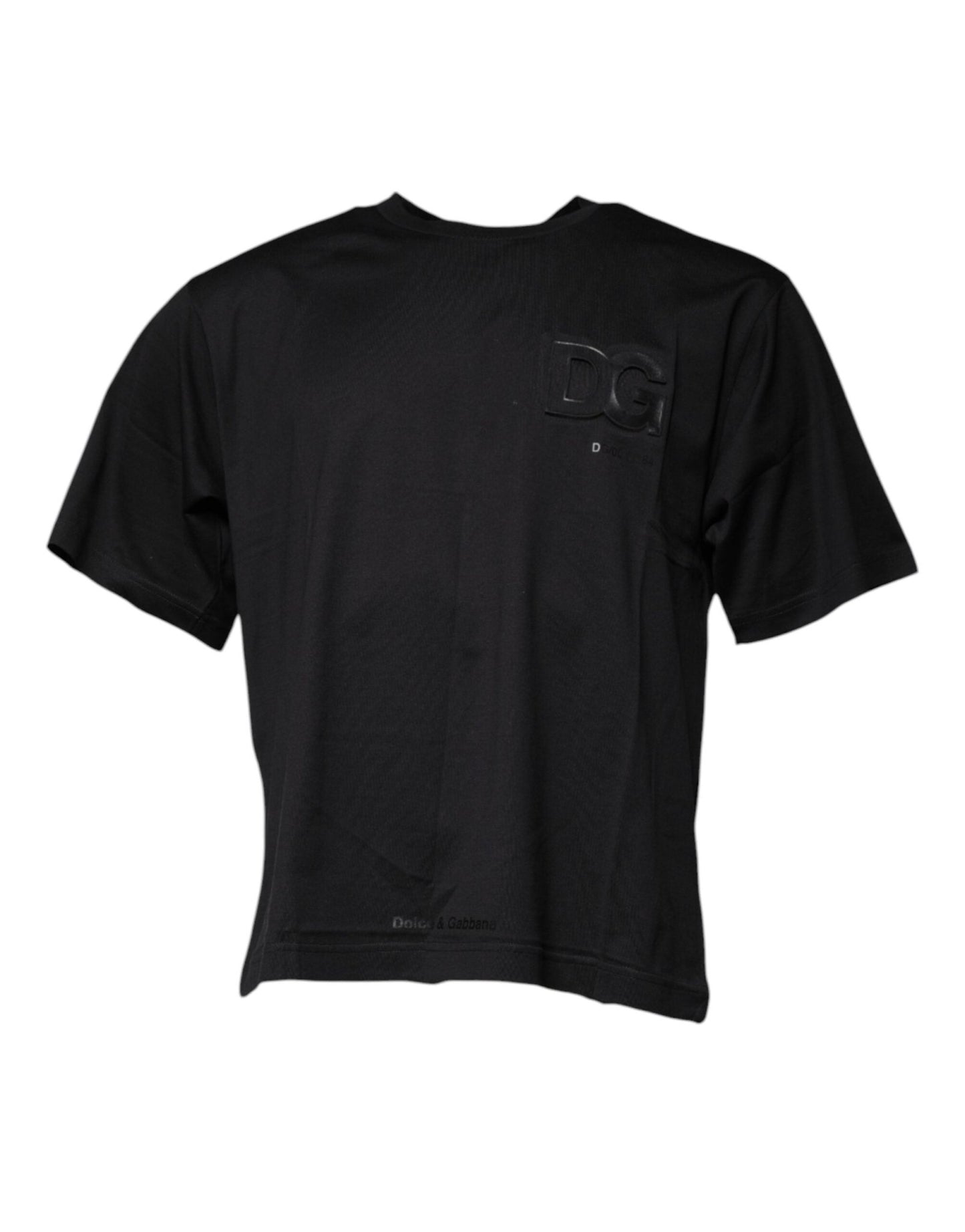 Dolce & Gabbana Black DG Logo Print Cotton Crew Neck T-shirt – IT50 | L par Dolce & Gabbana | Disponible sur Sandy Store ByNet