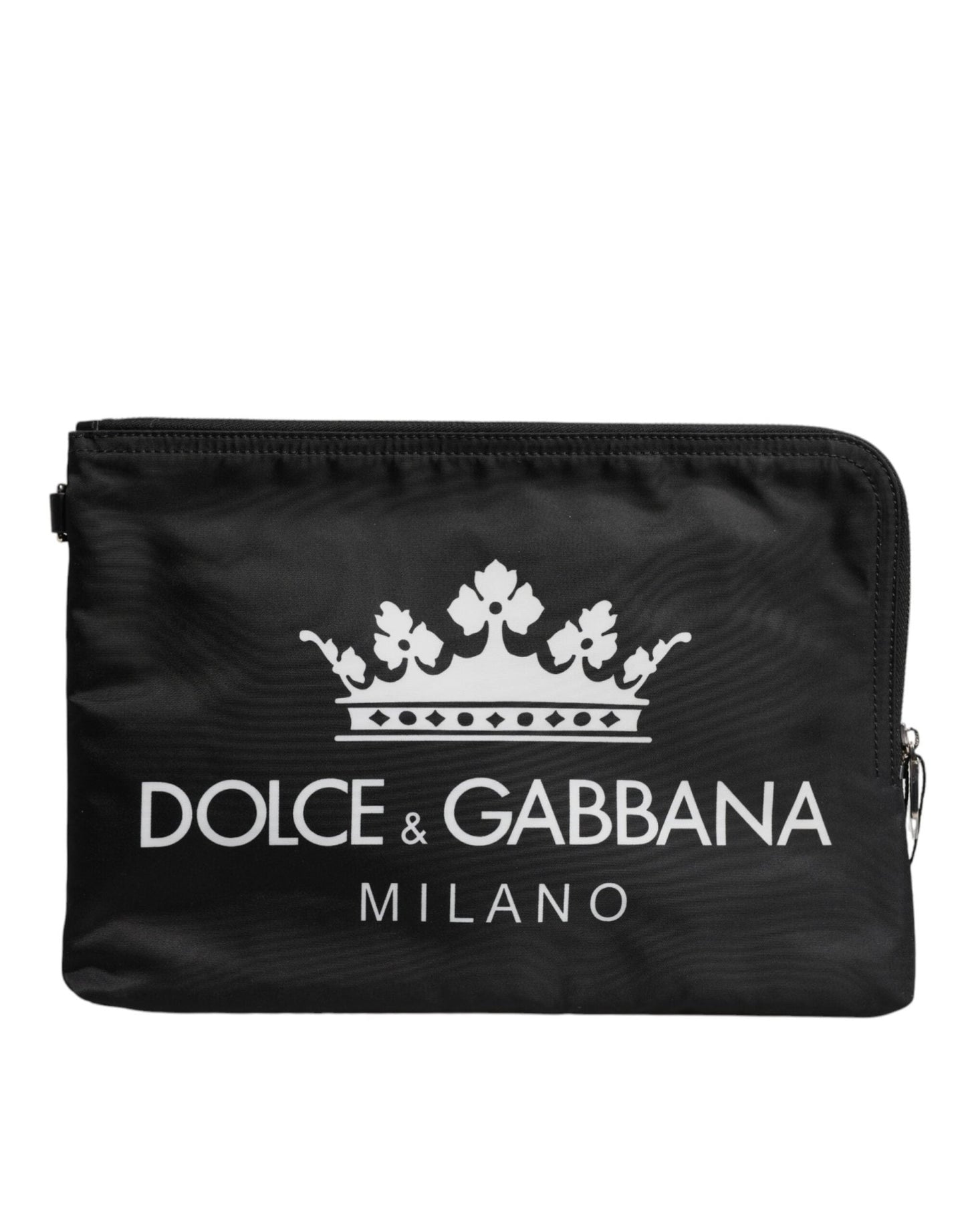 Dolce & Gabbana Black DG Milano Print Nylon Pouch Clutch Bag - Sandy Store ByNet