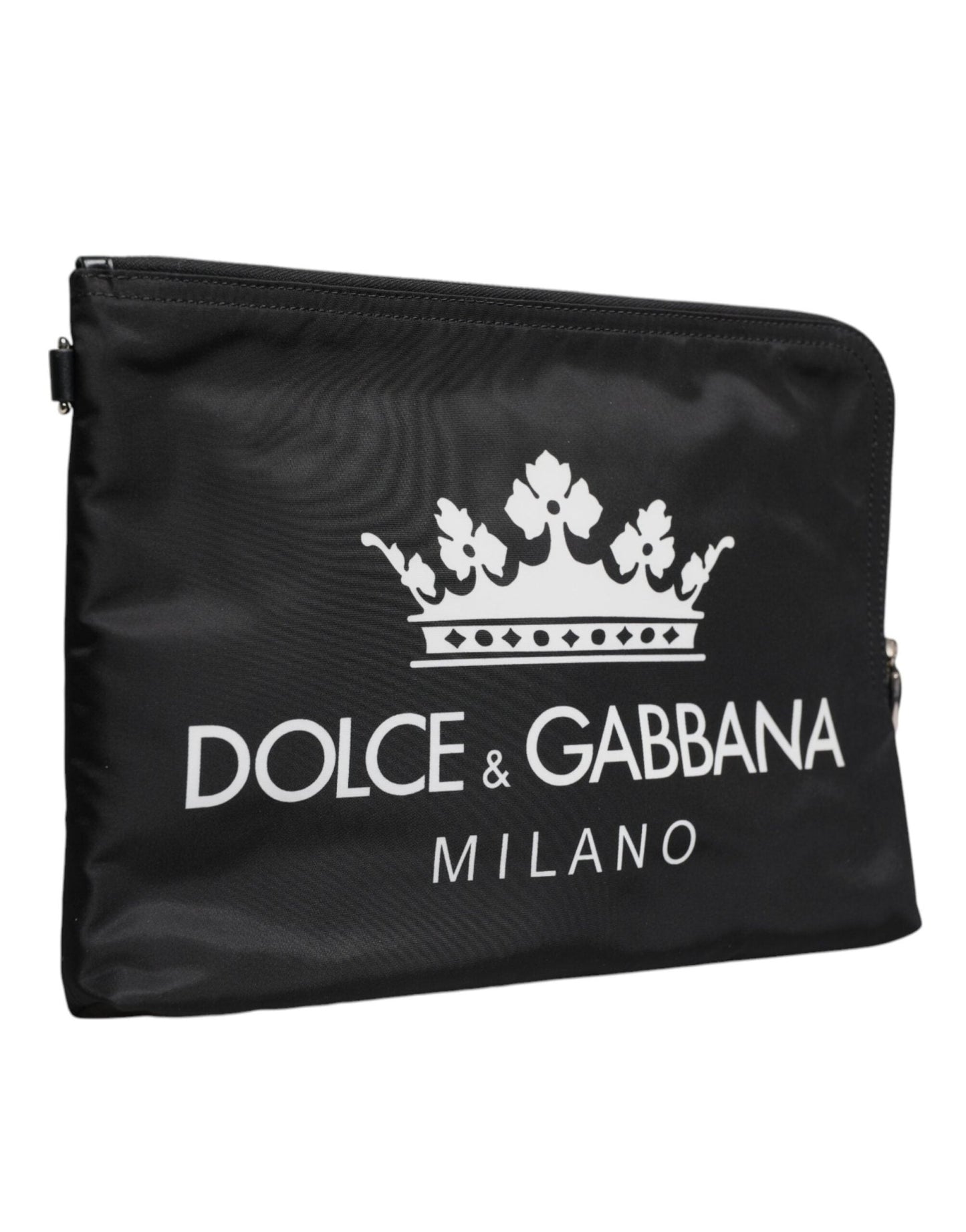 Dolce & Gabbana Black DG Milano Print Nylon Pouch Clutch Bag - Sandy Store ByNet