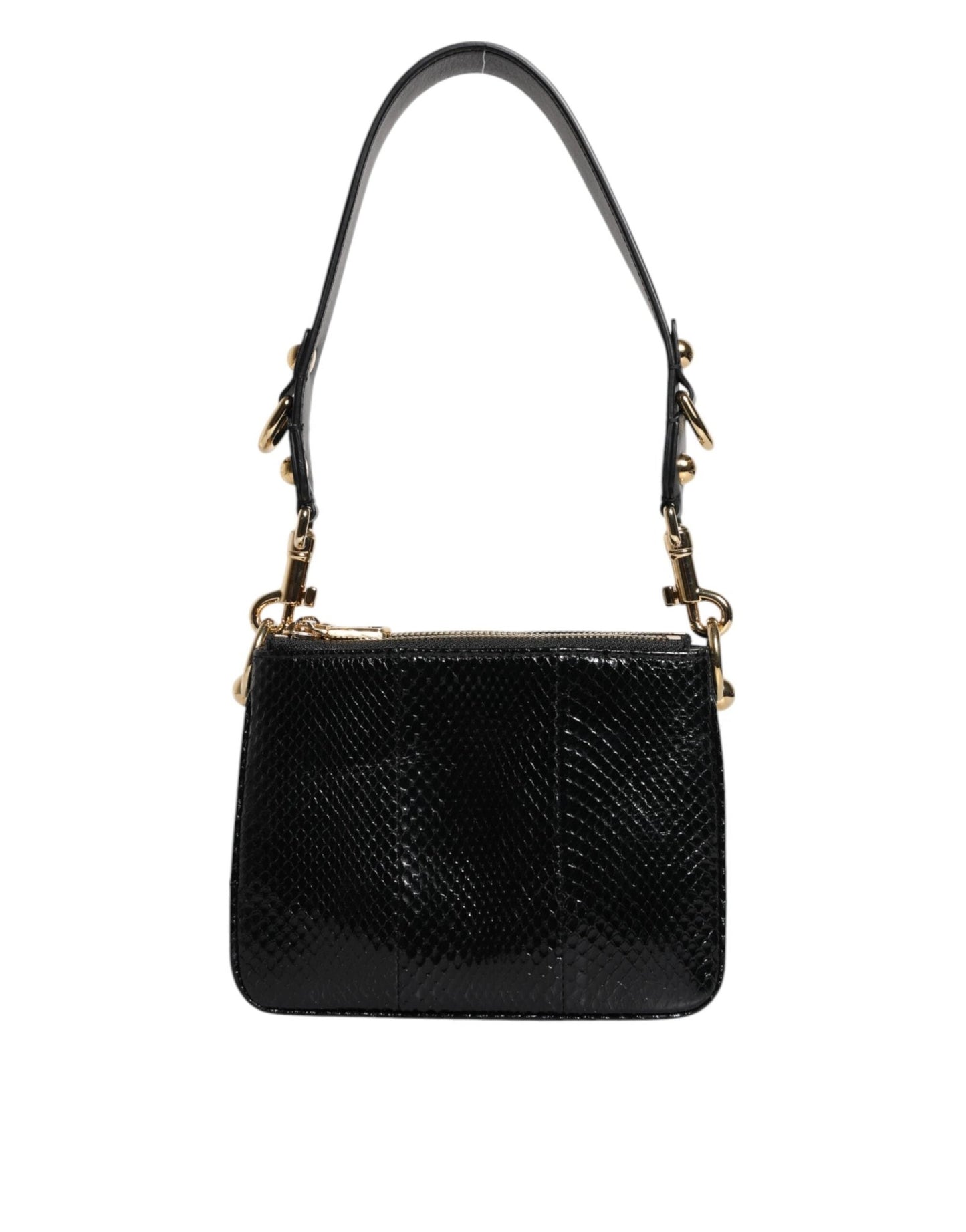 Dolce & Gabbana Black Exotic Leather Shoulder Sling Clutch Bag - Sandy Store ByNet